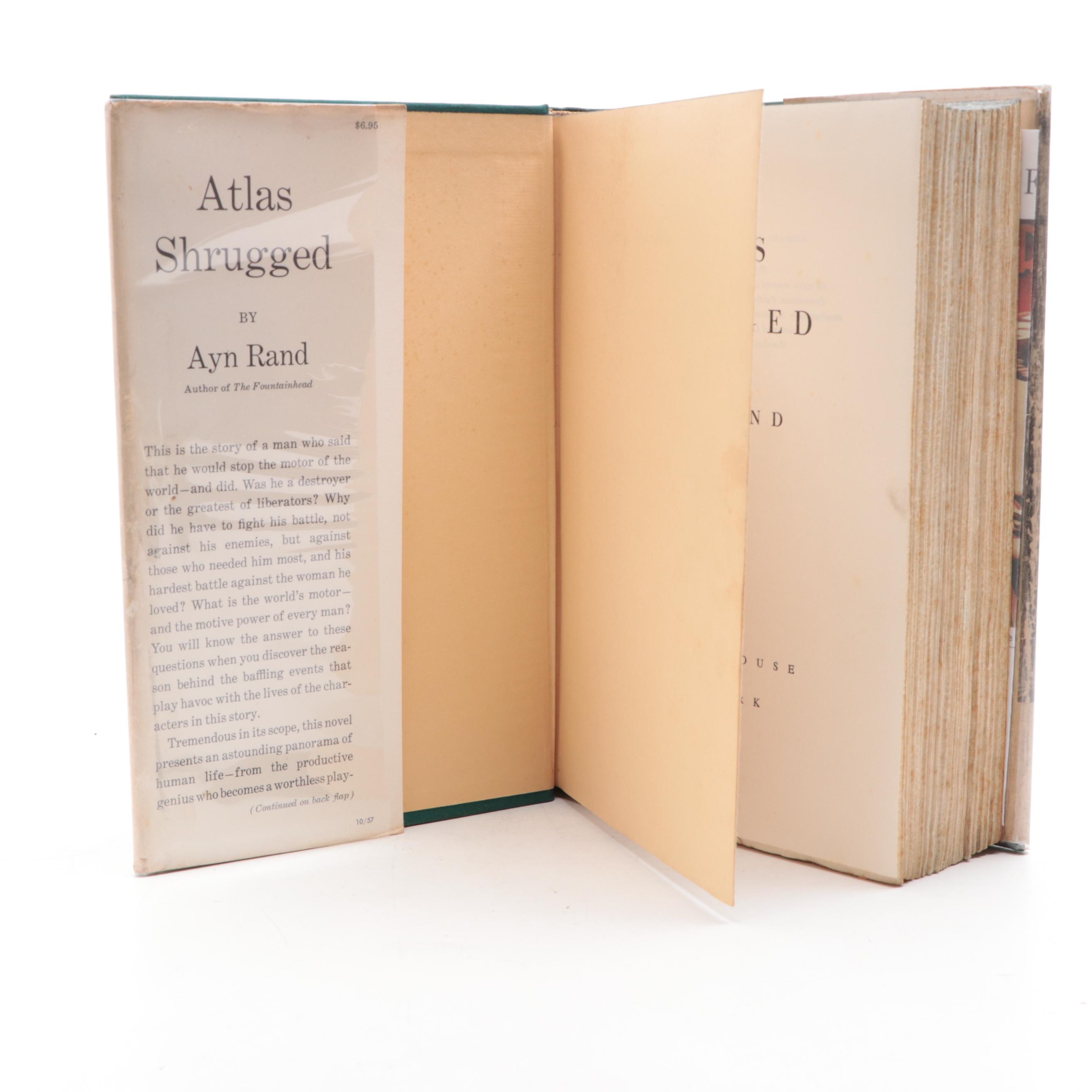 First Edition, First Printing "Atlas Shrugged" by Ayn Rand with Jacket, 1957