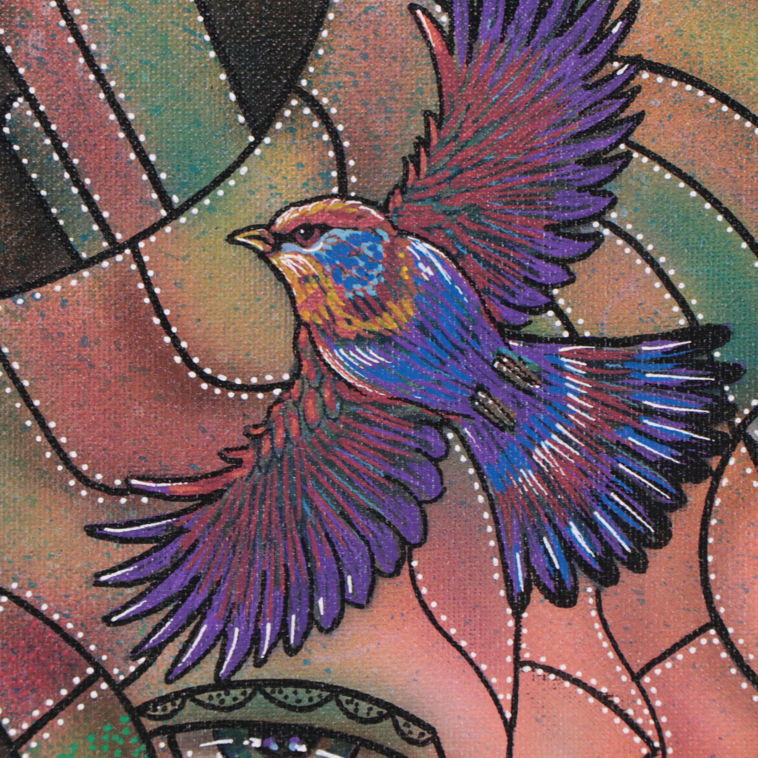 Ricardo Maya Acrylic Portrait, 21st Century