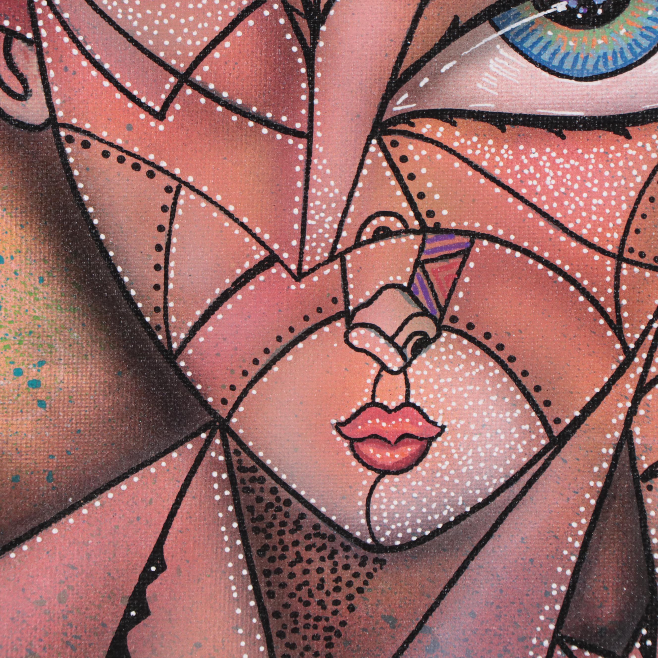 Ricardo Maya Acrylic Portrait, 21st Century