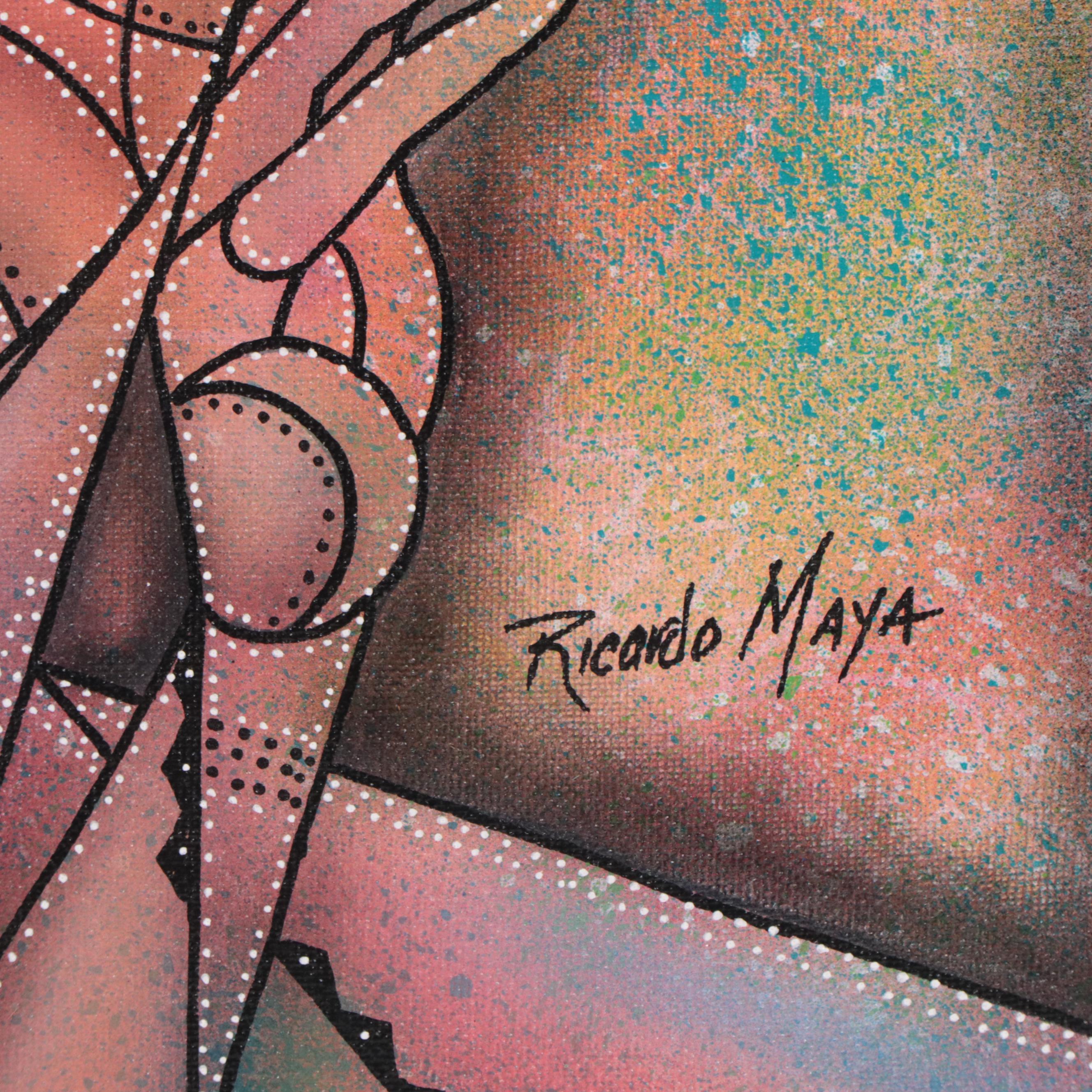 Ricardo Maya Acrylic Portrait, 21st Century