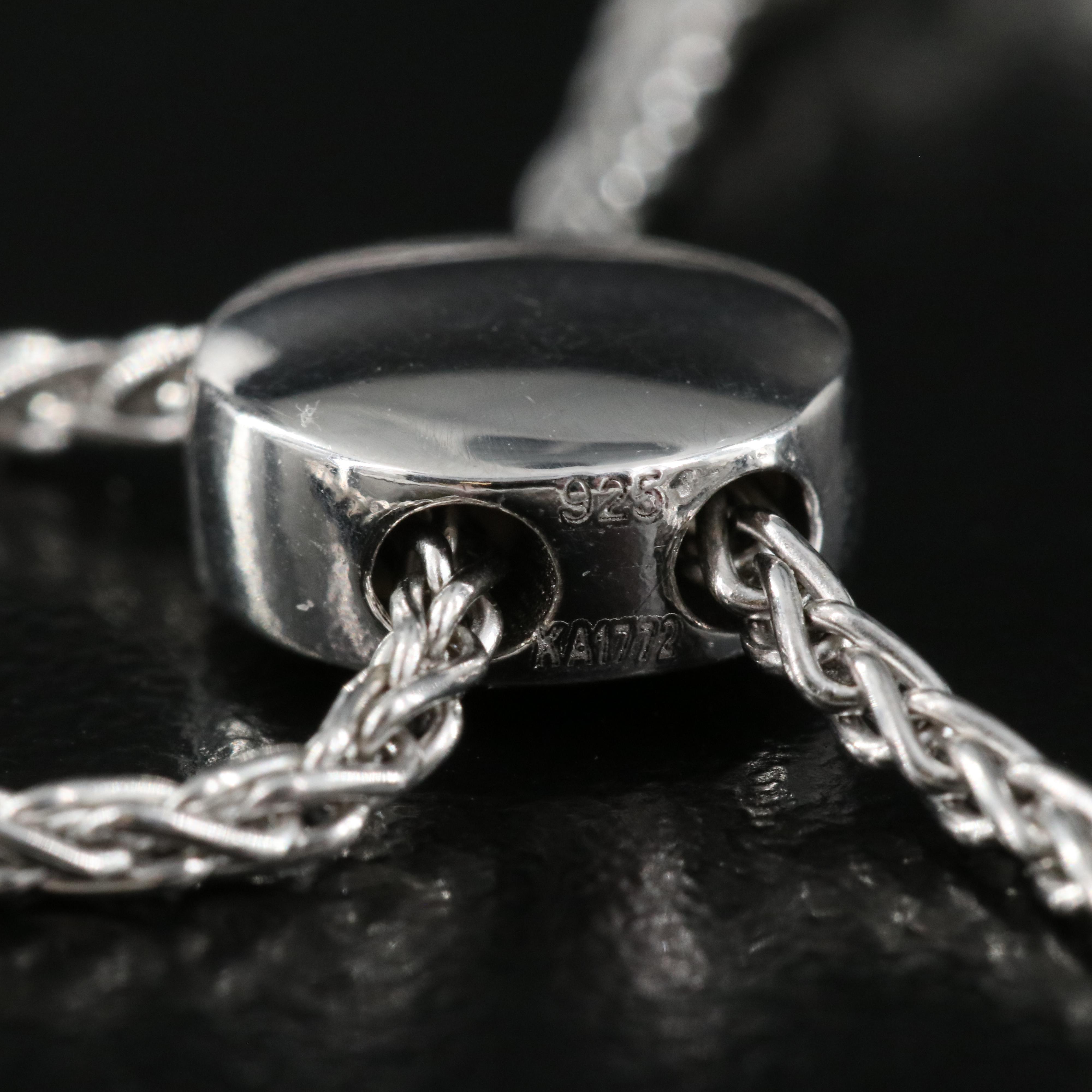 Sterling Blue and White Sapphire Bolo Bracelet