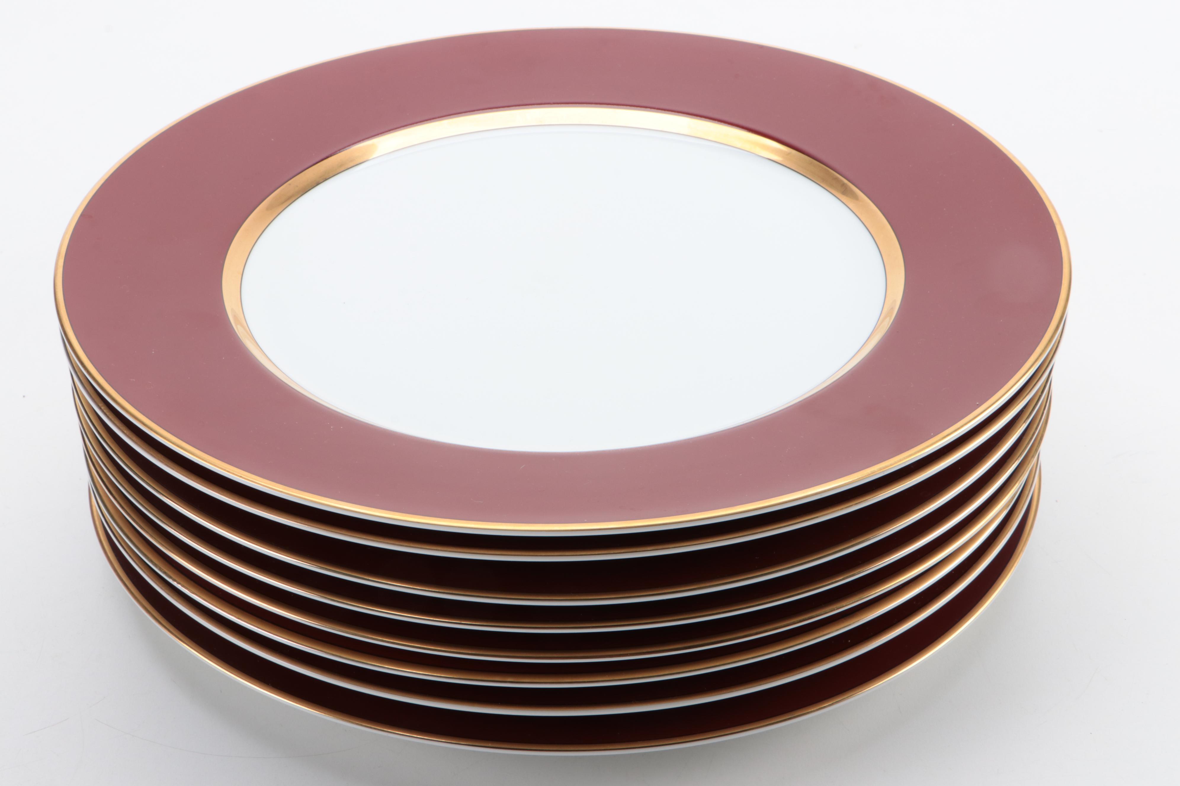 Fitz & Floyd "Renaissance Cinnabar" Porcelain Chargers, 1984-1993