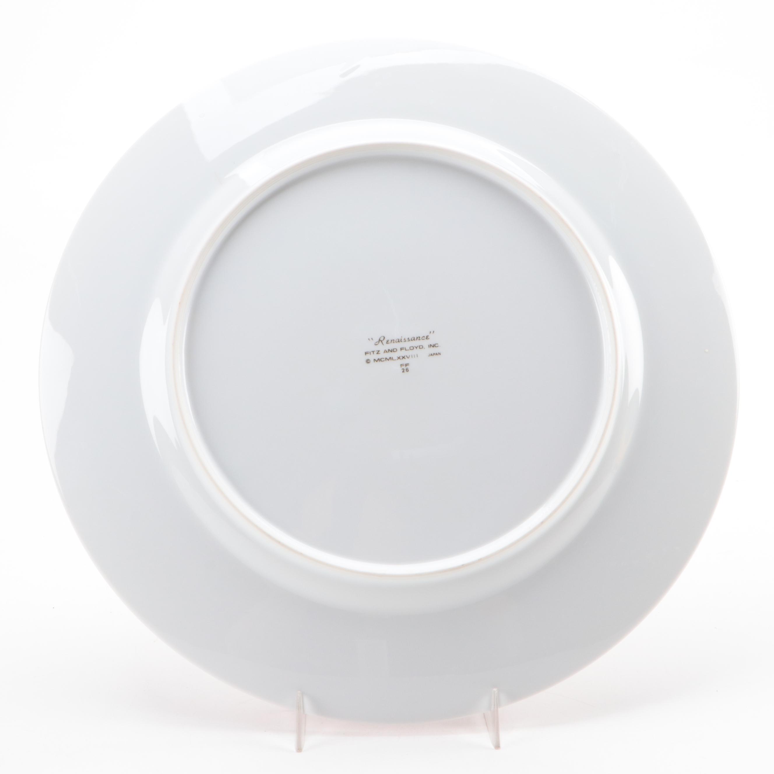 Fitz & Floyd "Renaissance Cinnabar" Porcelain Chargers, 1984-1993