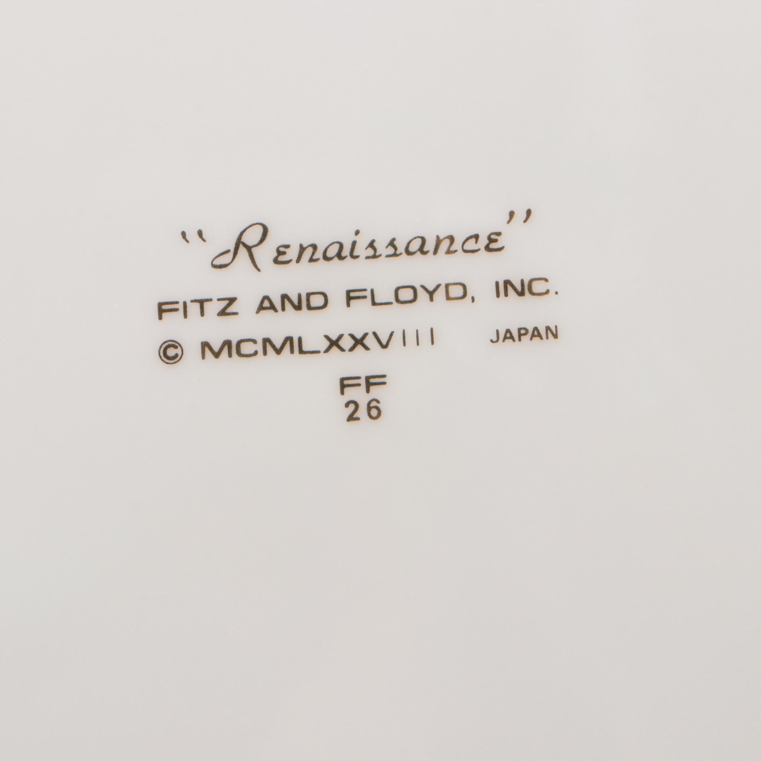 Fitz & Floyd "Renaissance Cinnabar" Porcelain Chargers, 1984-1993
