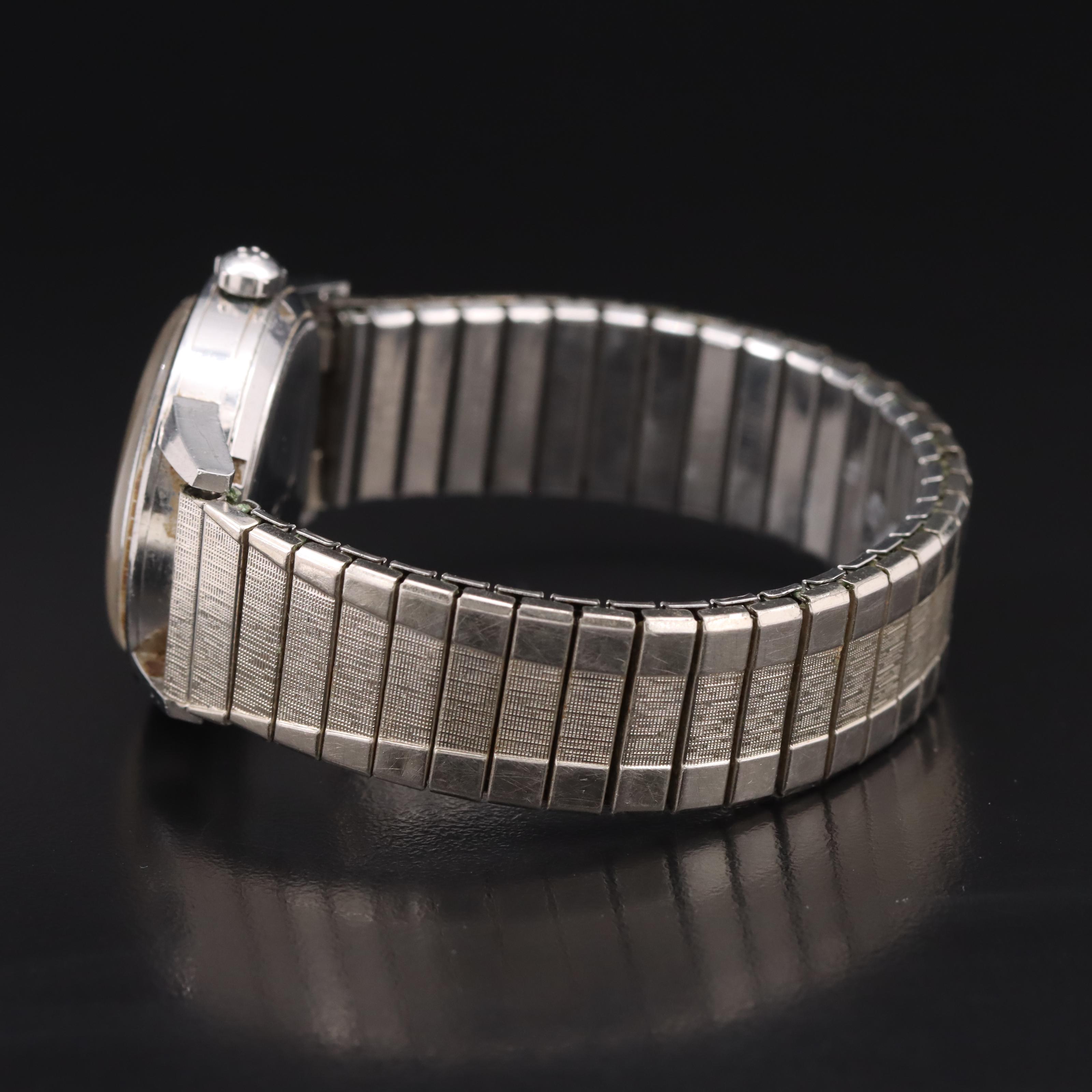 Vintage Gubelin Matic Date Stainless Steel Watch