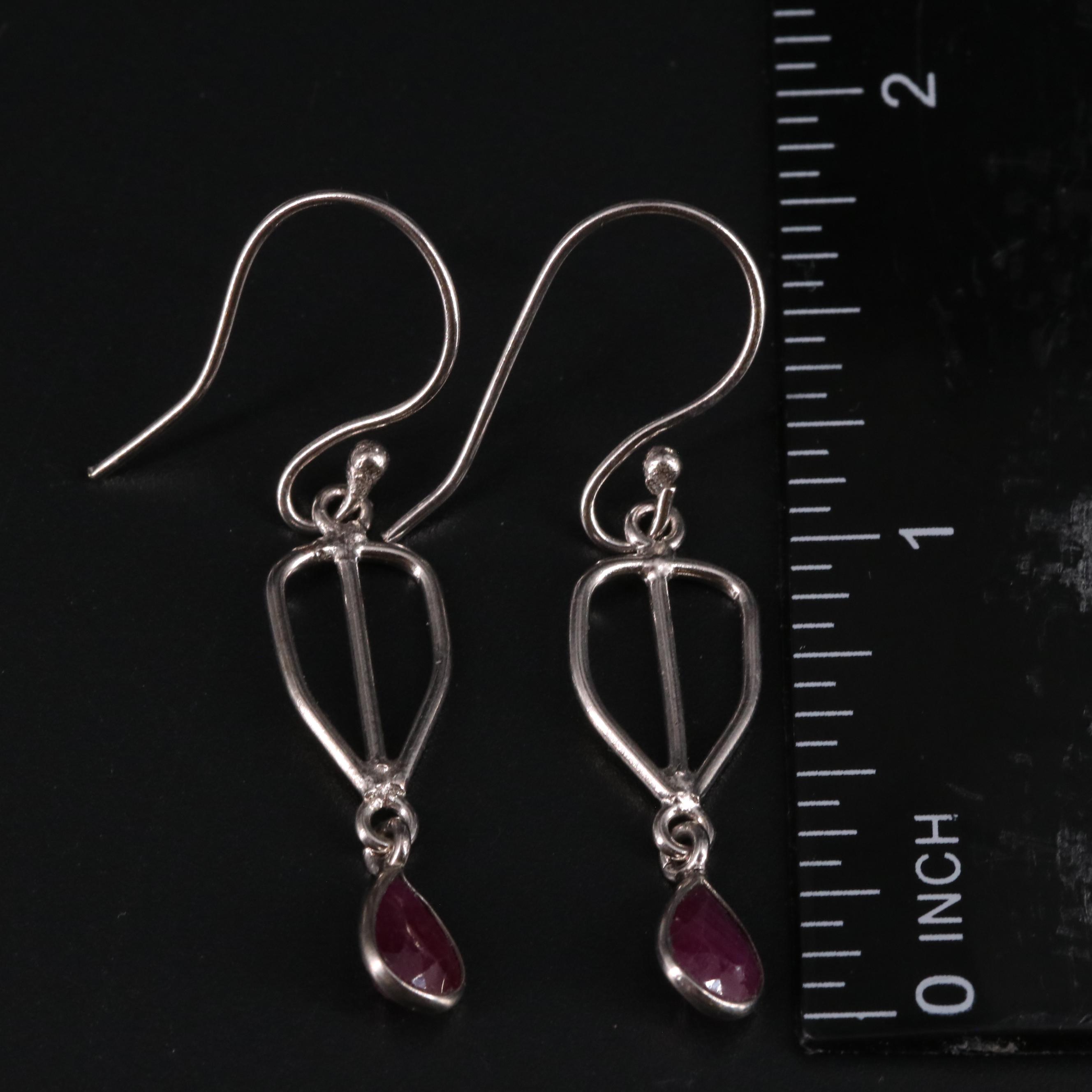 Ruby Teardrop Earrings