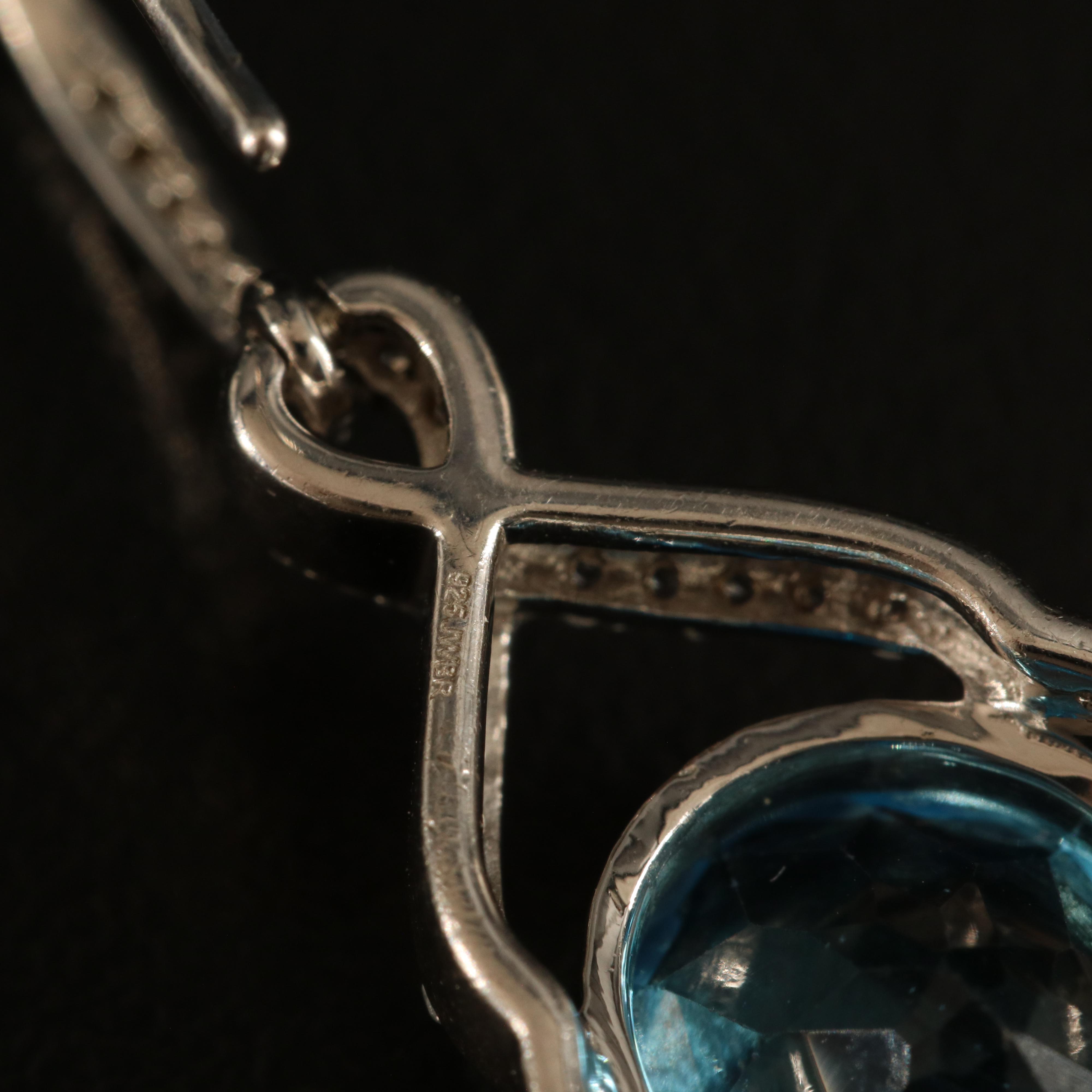 Sterling Topaz and Zircon Butterfly Earrings