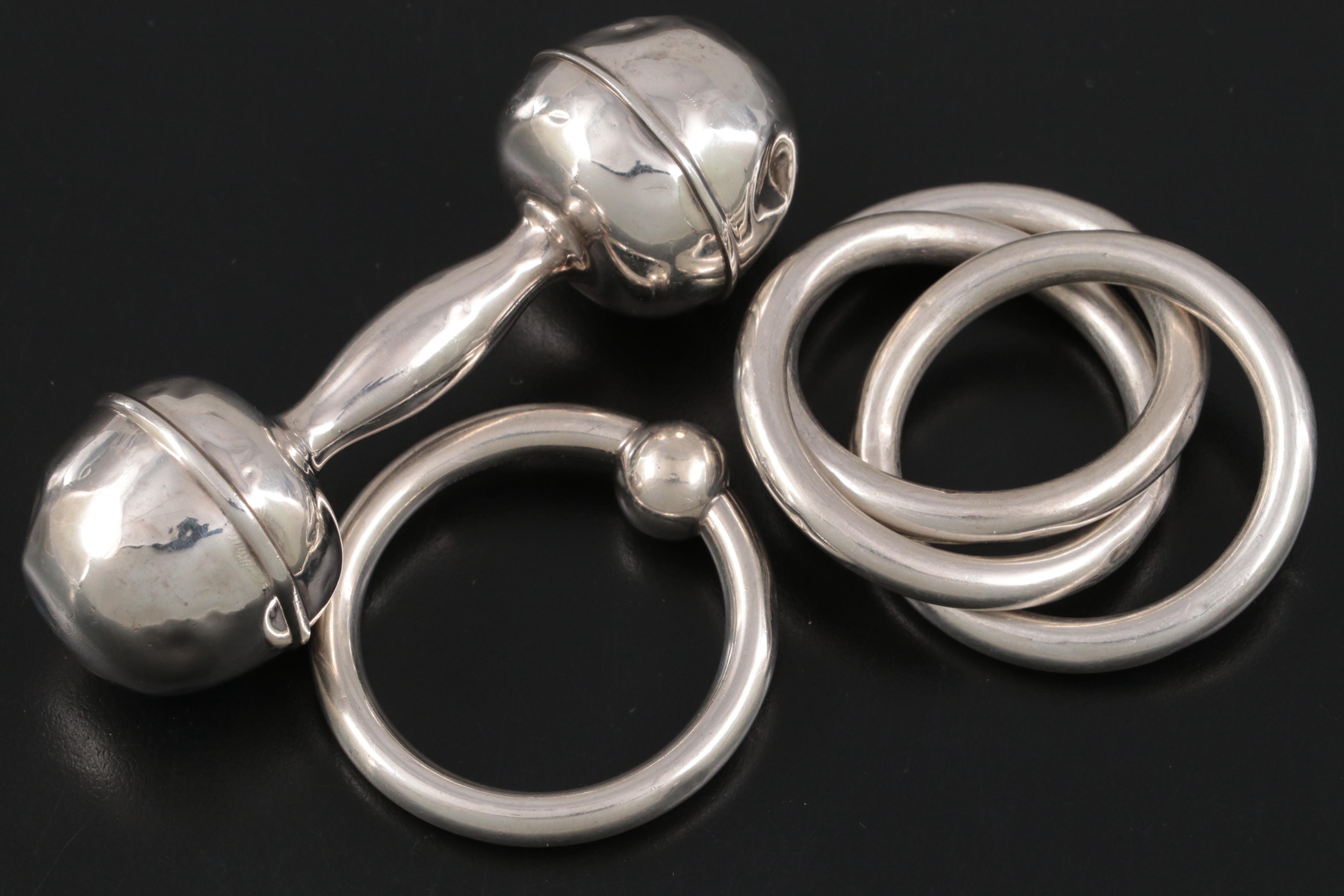 Tiffany & Co Sterling Silver Rattle and Other Sterling and Silver Baby Items