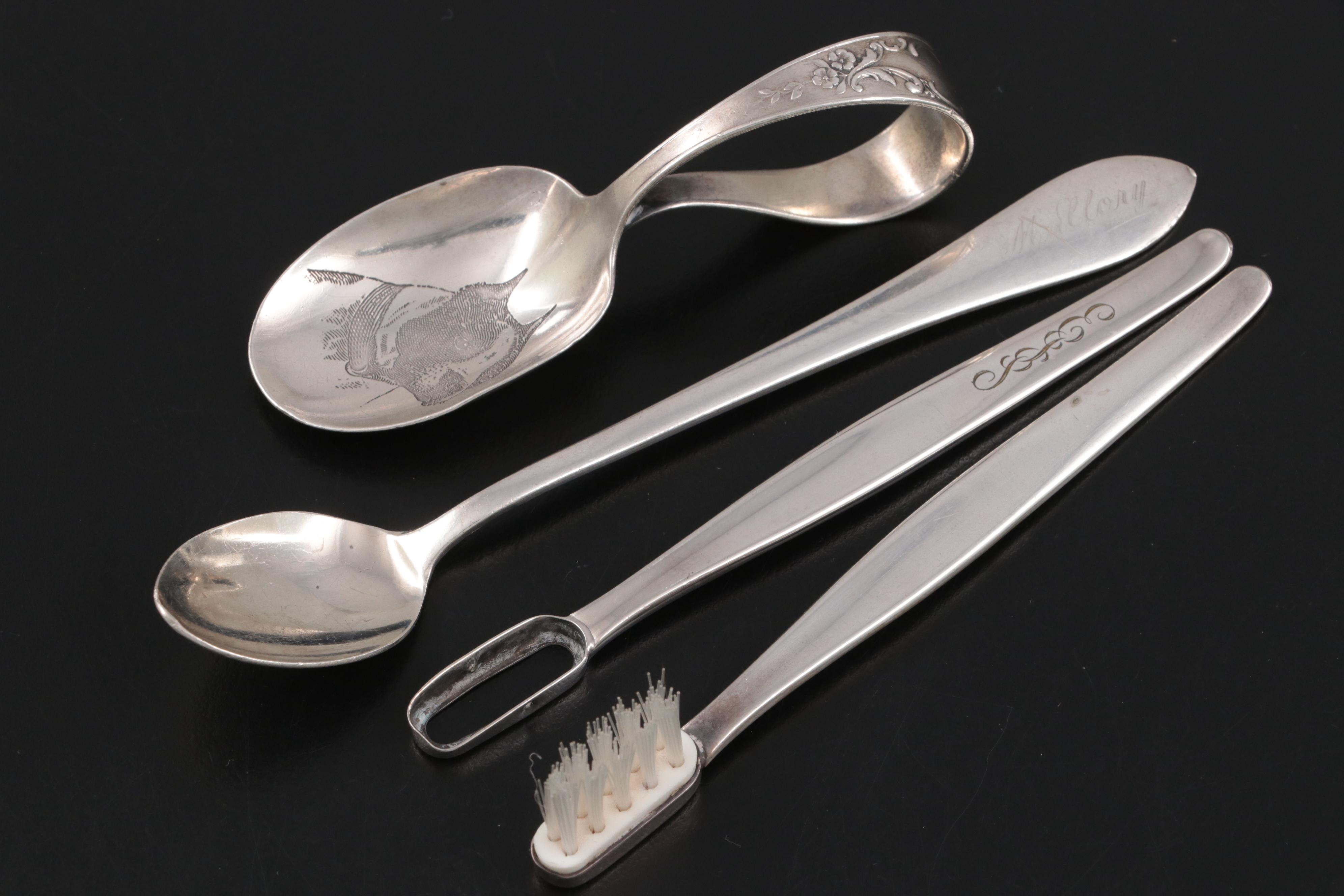 Tiffany & Co Sterling Silver Rattle and Other Sterling and Silver Baby Items