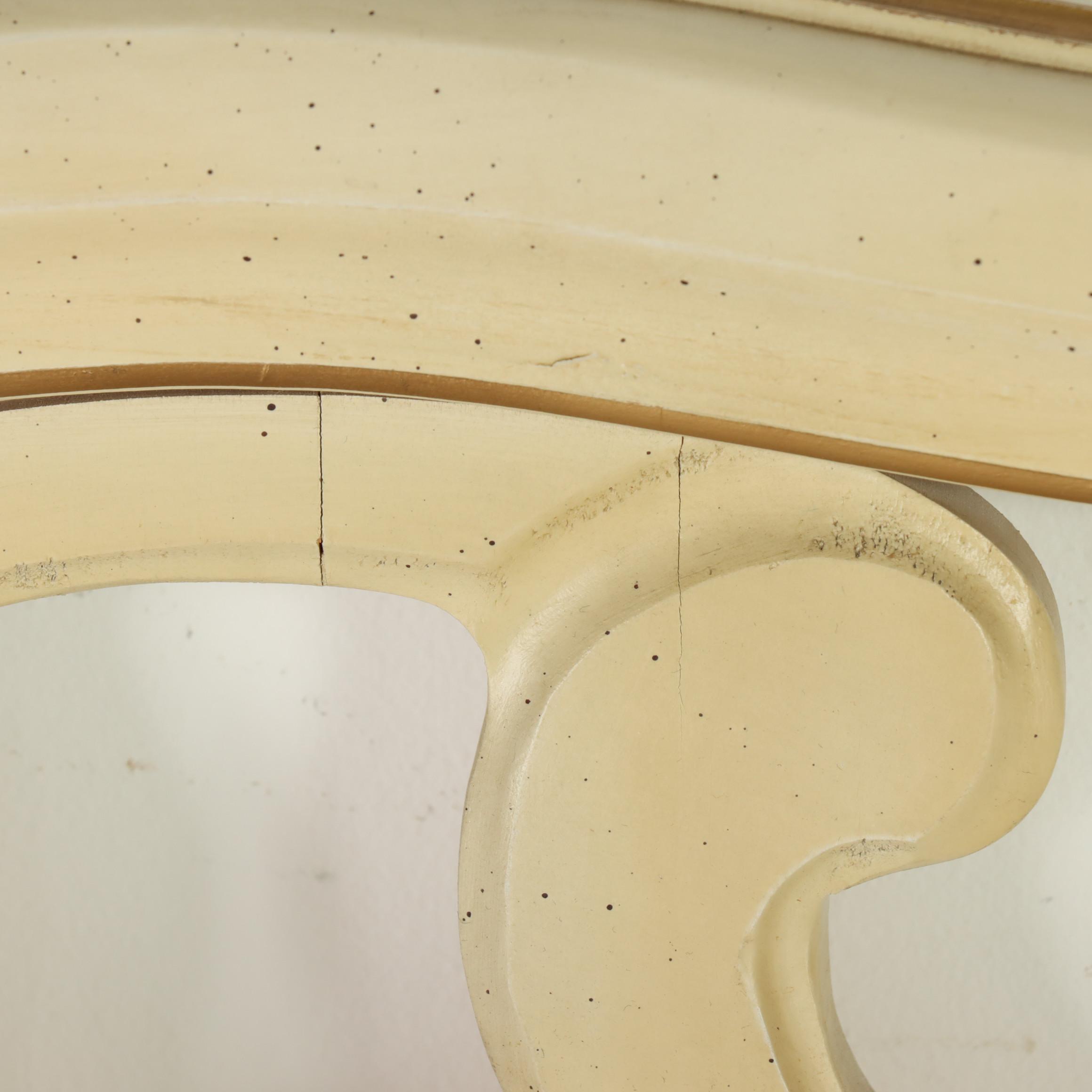 French Provincial Style Painted and Parcel-Gilt Full Size Headboard