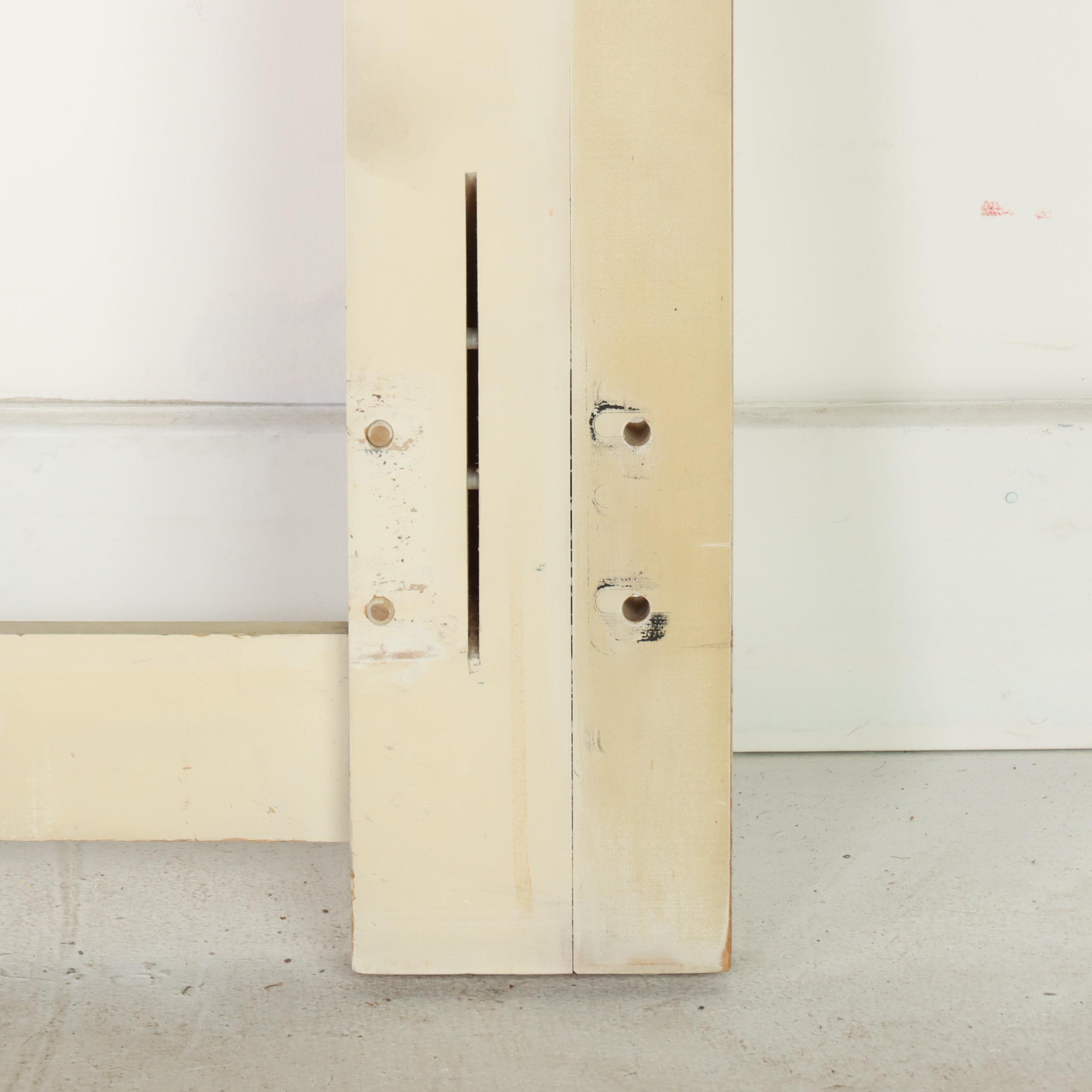 French Provincial Style Painted and Parcel-Gilt Full Size Headboard