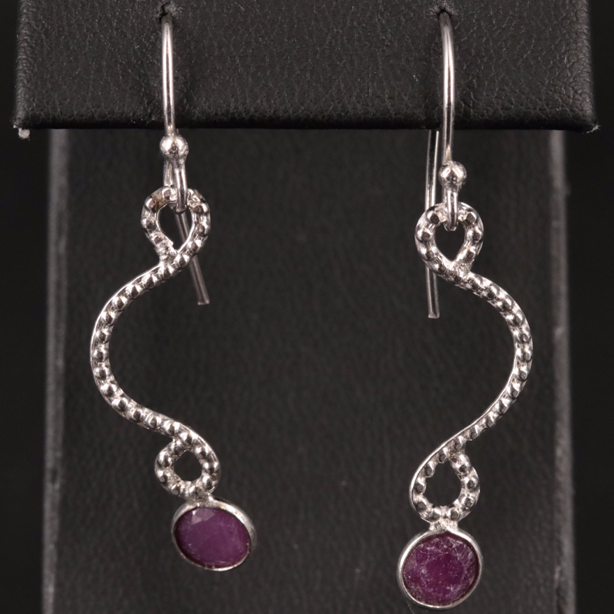 Ruby Dangle Earrings