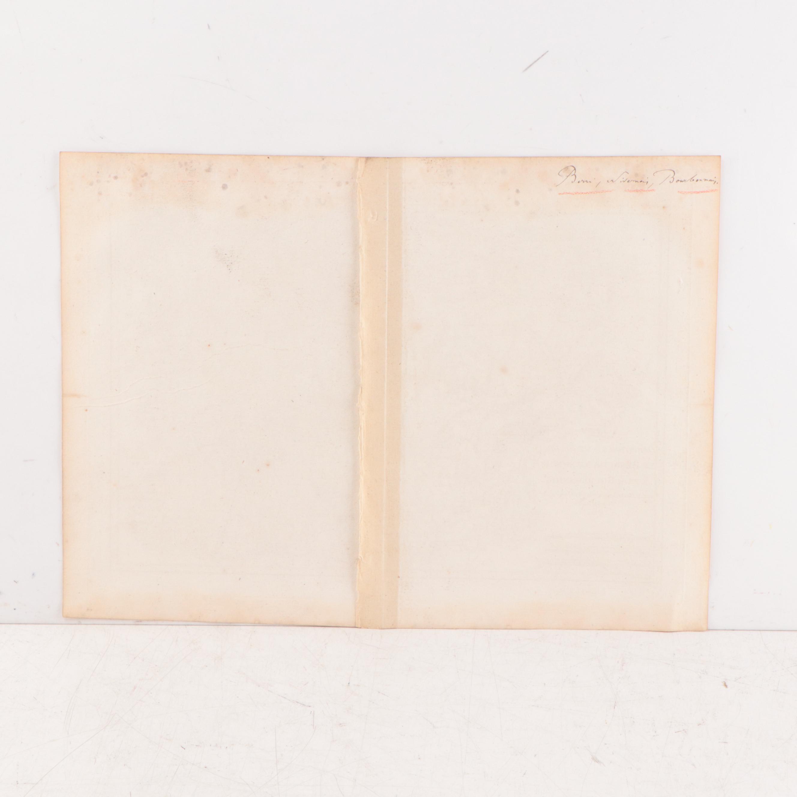 Rigobert Bonne Hand-Colored Map of Berri, Nivernais and Bourbonnais, 1790