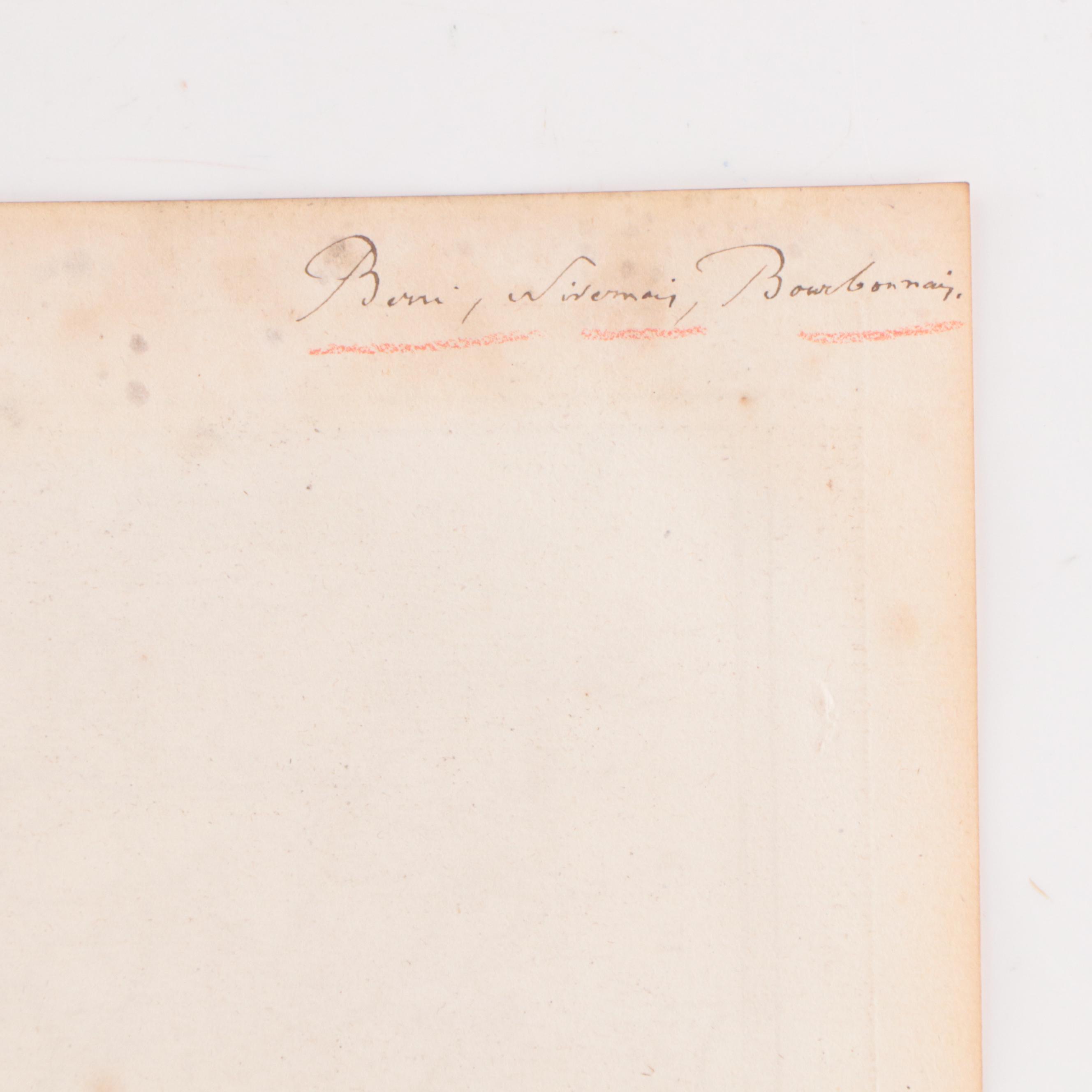 Rigobert Bonne Hand-Colored Map of Berri, Nivernais and Bourbonnais, 1790