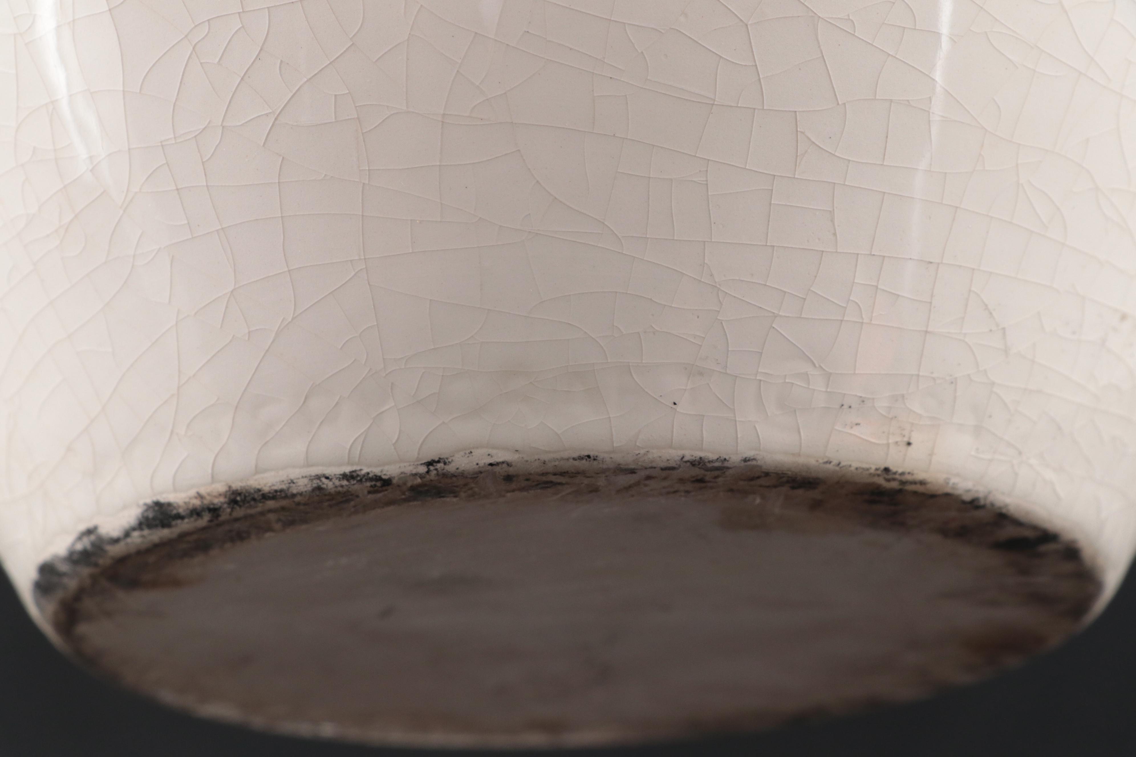 USA Pottery Transfer-Decorated Birds and Camellias Earthenware Ginger Jar