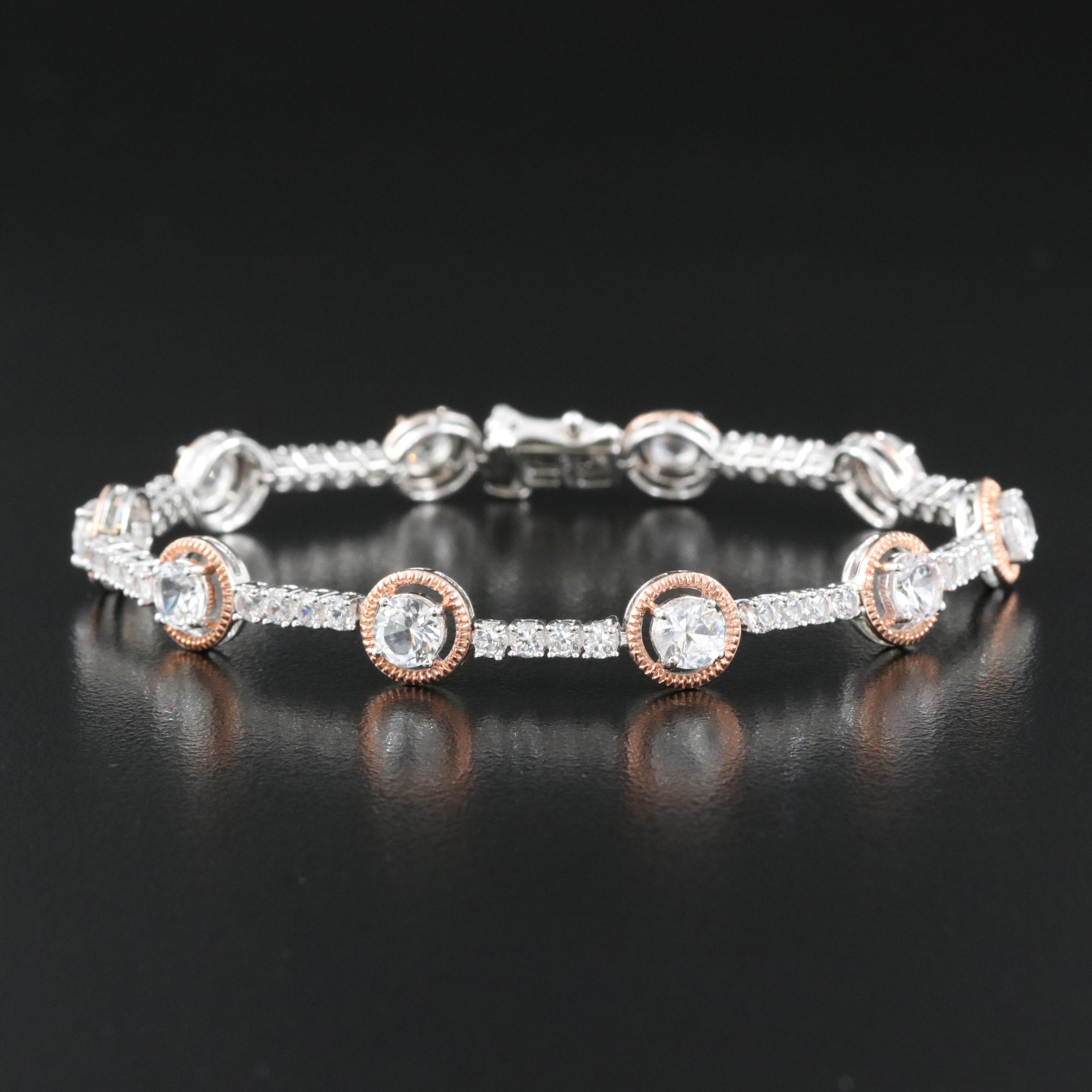 Sterling Sapphire Station Bracelet