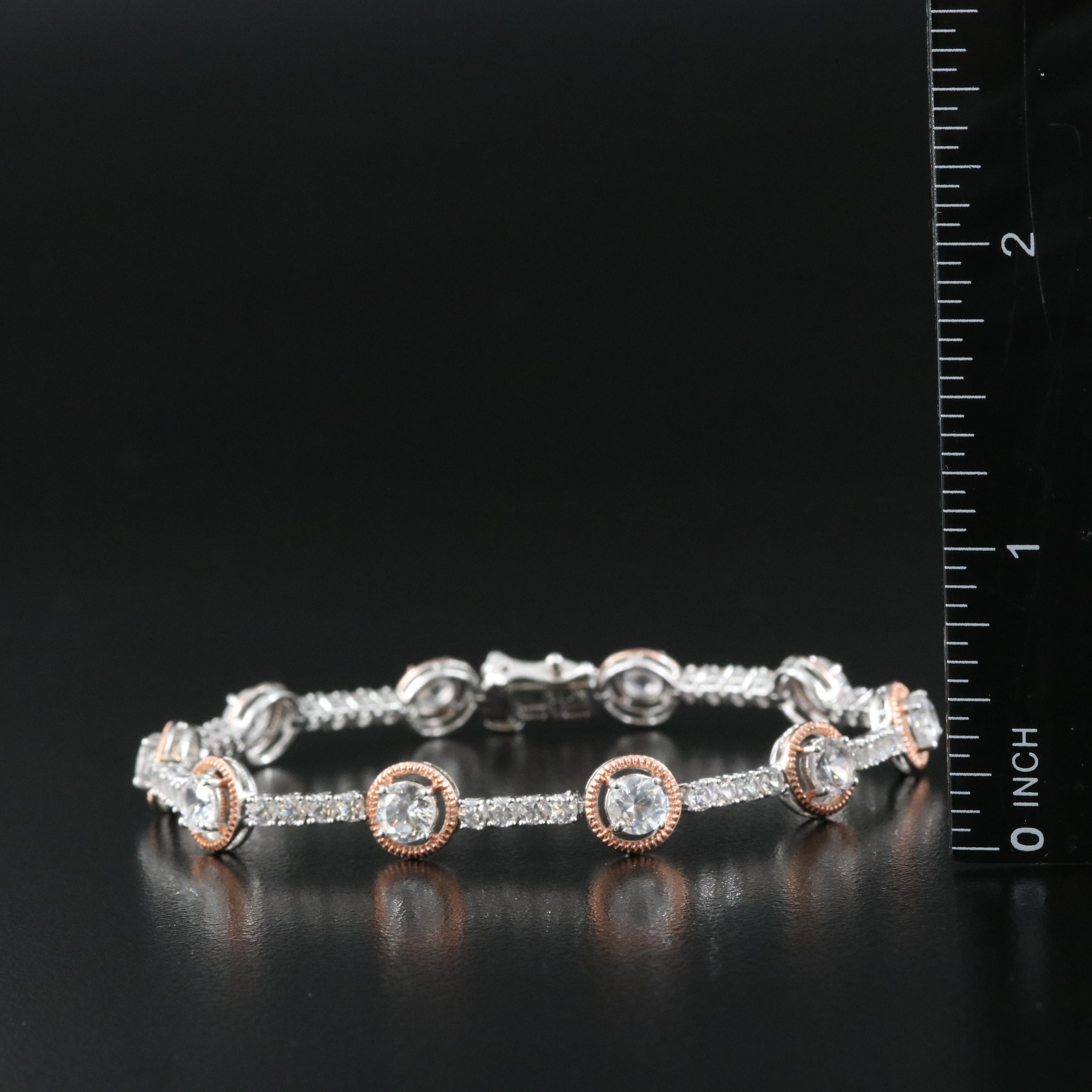 Sterling Sapphire Station Bracelet