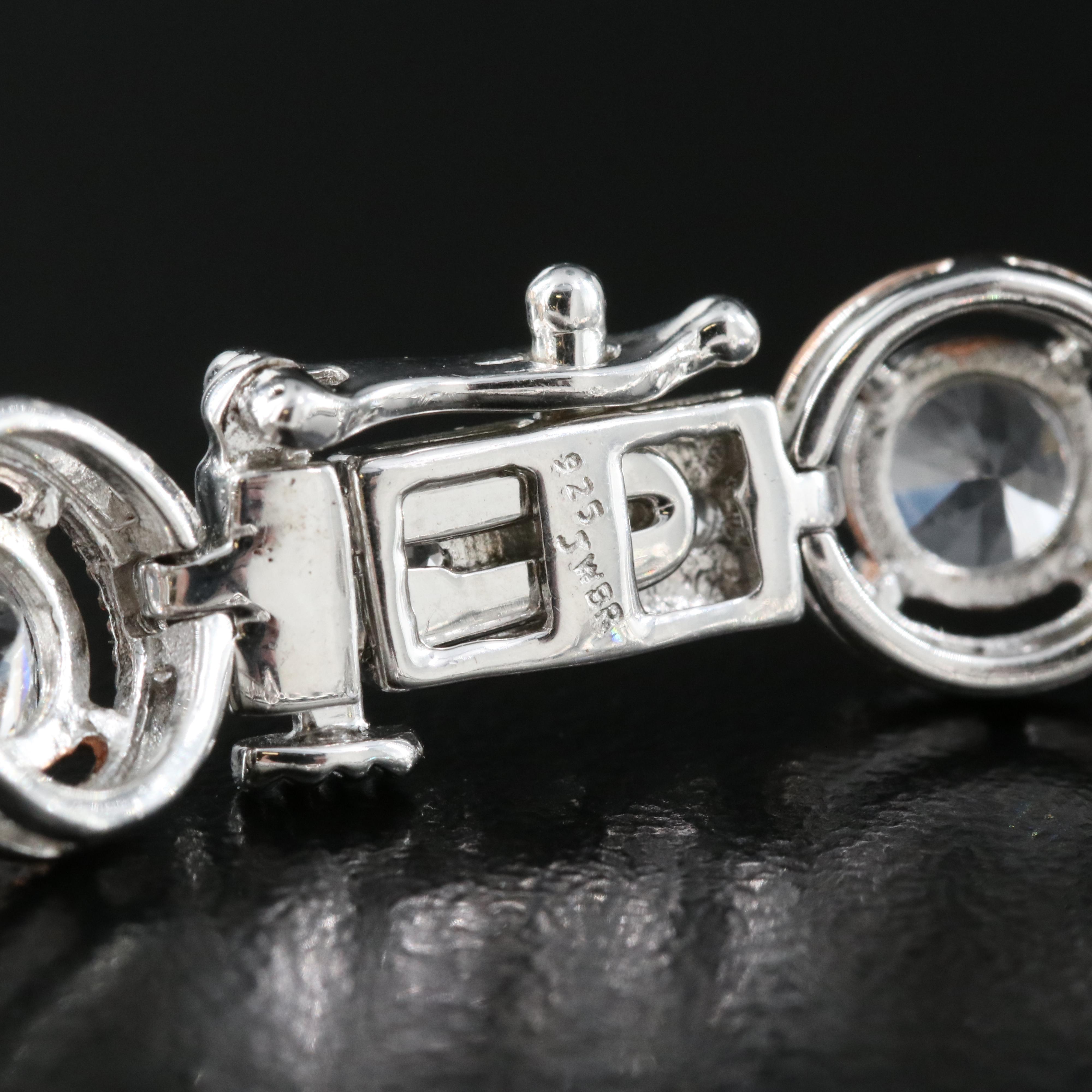 Sterling Sapphire Station Bracelet