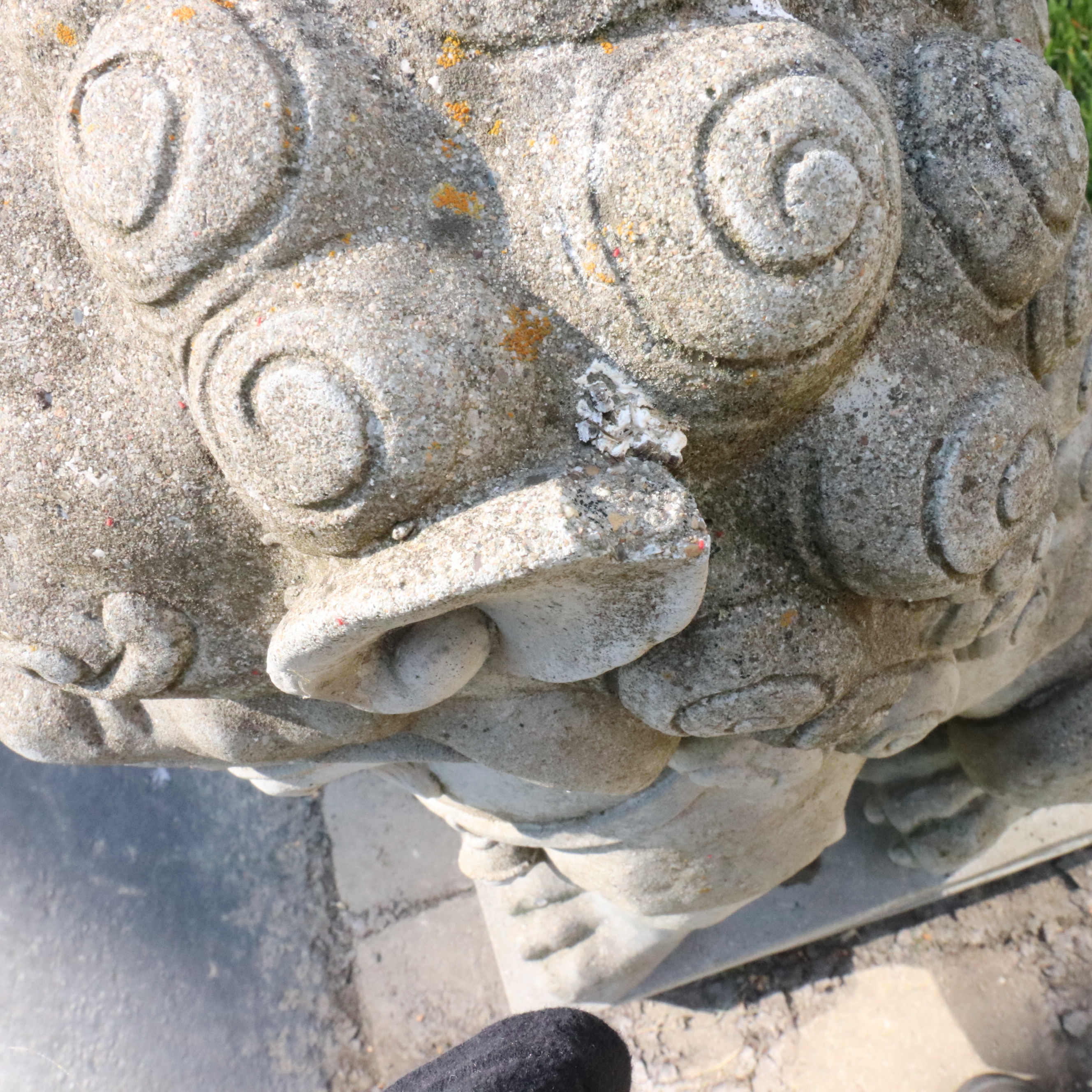 Concrete Shishi "石獅" Guardian Lion Statues