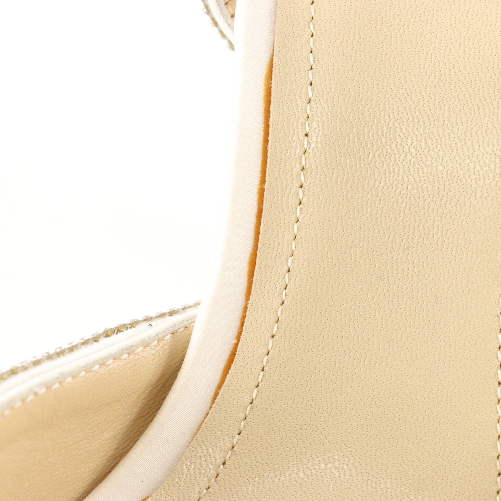 Mach & Mach Double Crystal Bow Pointed Toe Satin Pumps