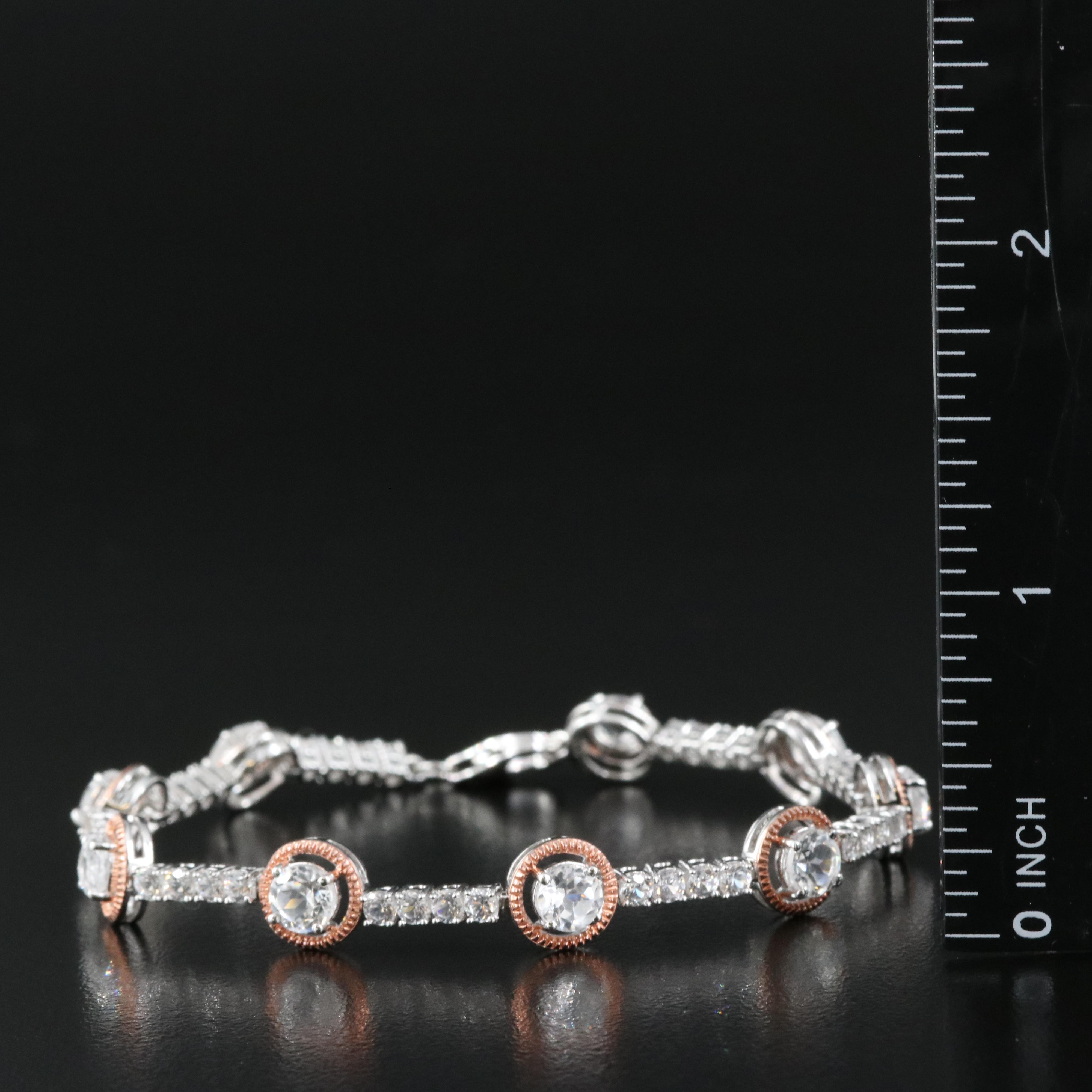 Sterling Sapphire Station Bracelet