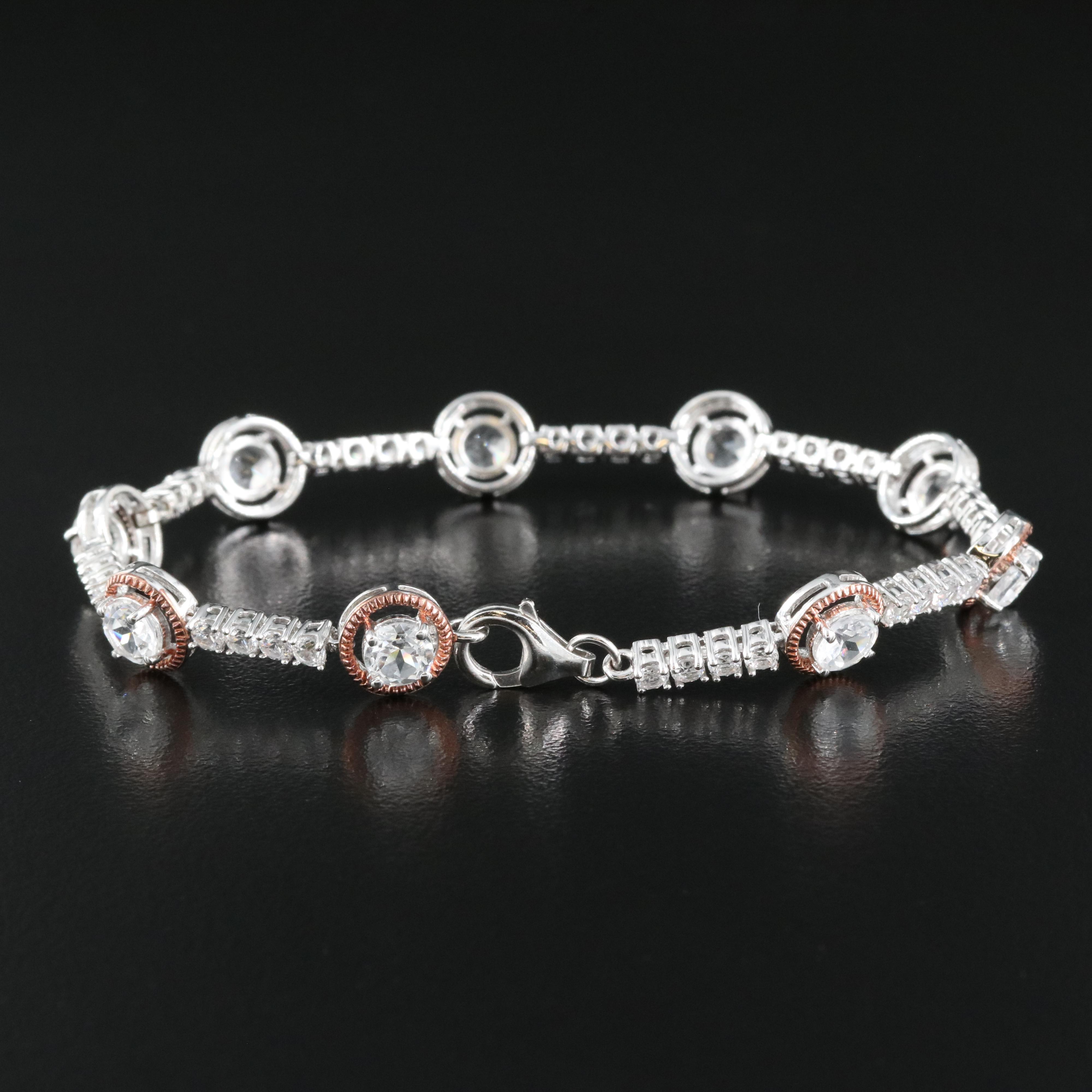 Sterling Sapphire Station Bracelet