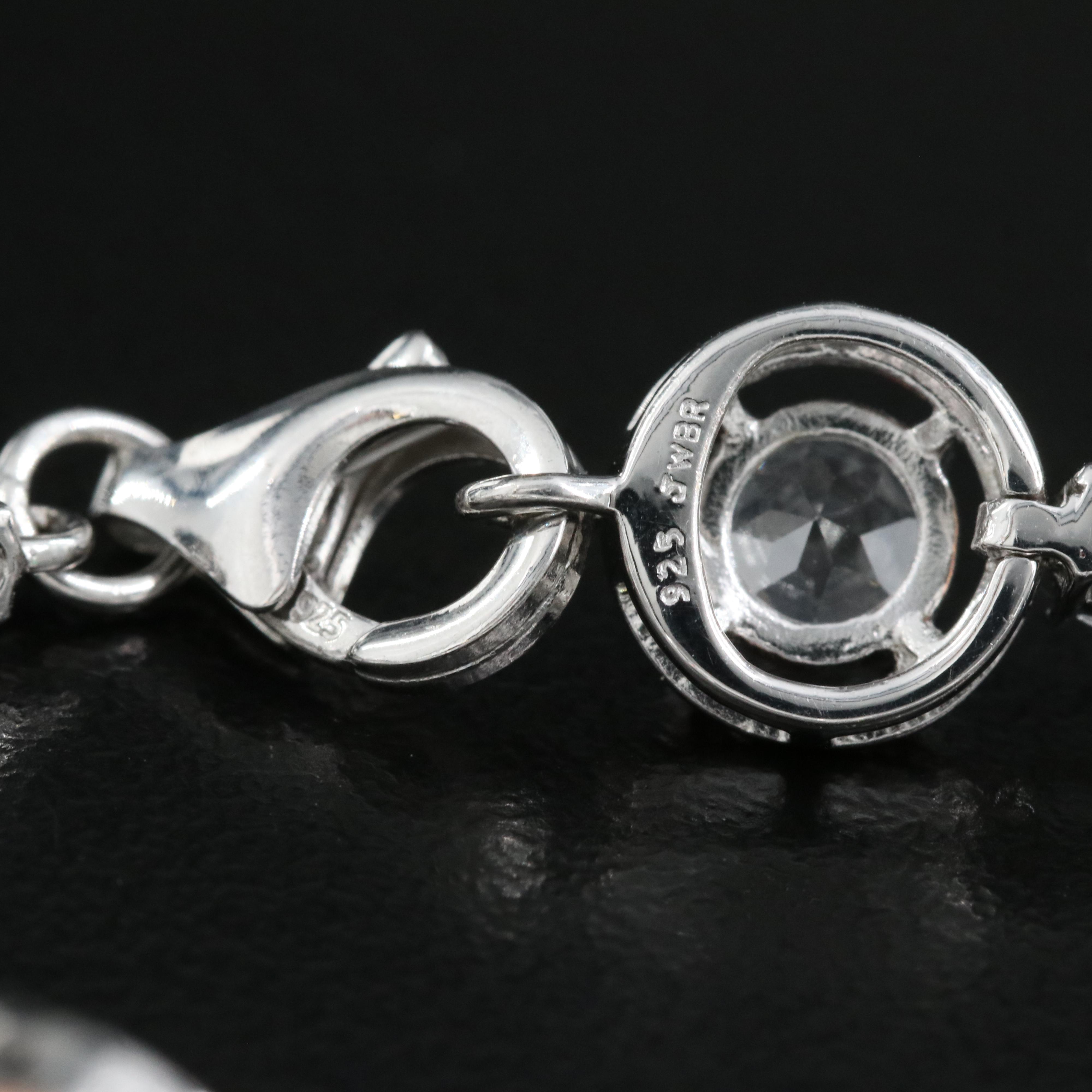 Sterling Sapphire Station Bracelet