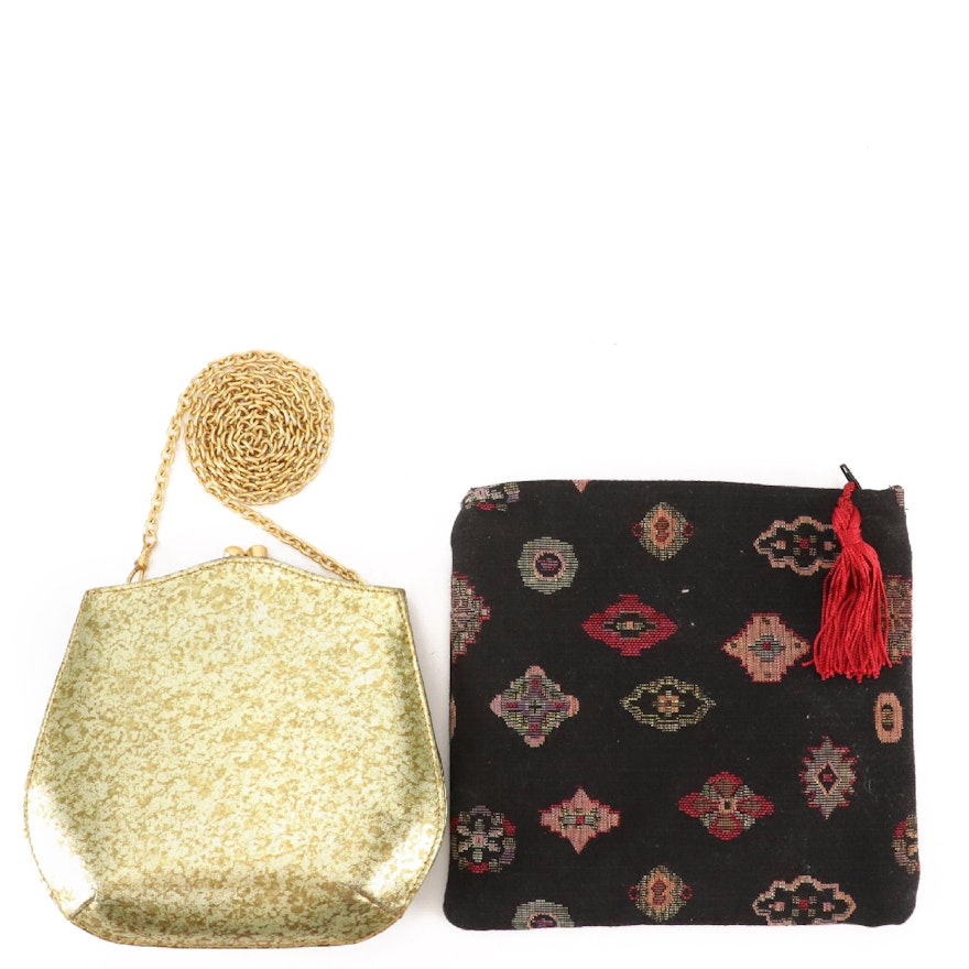Inge Christopher Crossbody Clutch and Other Zip Pouch with Tassel Zip