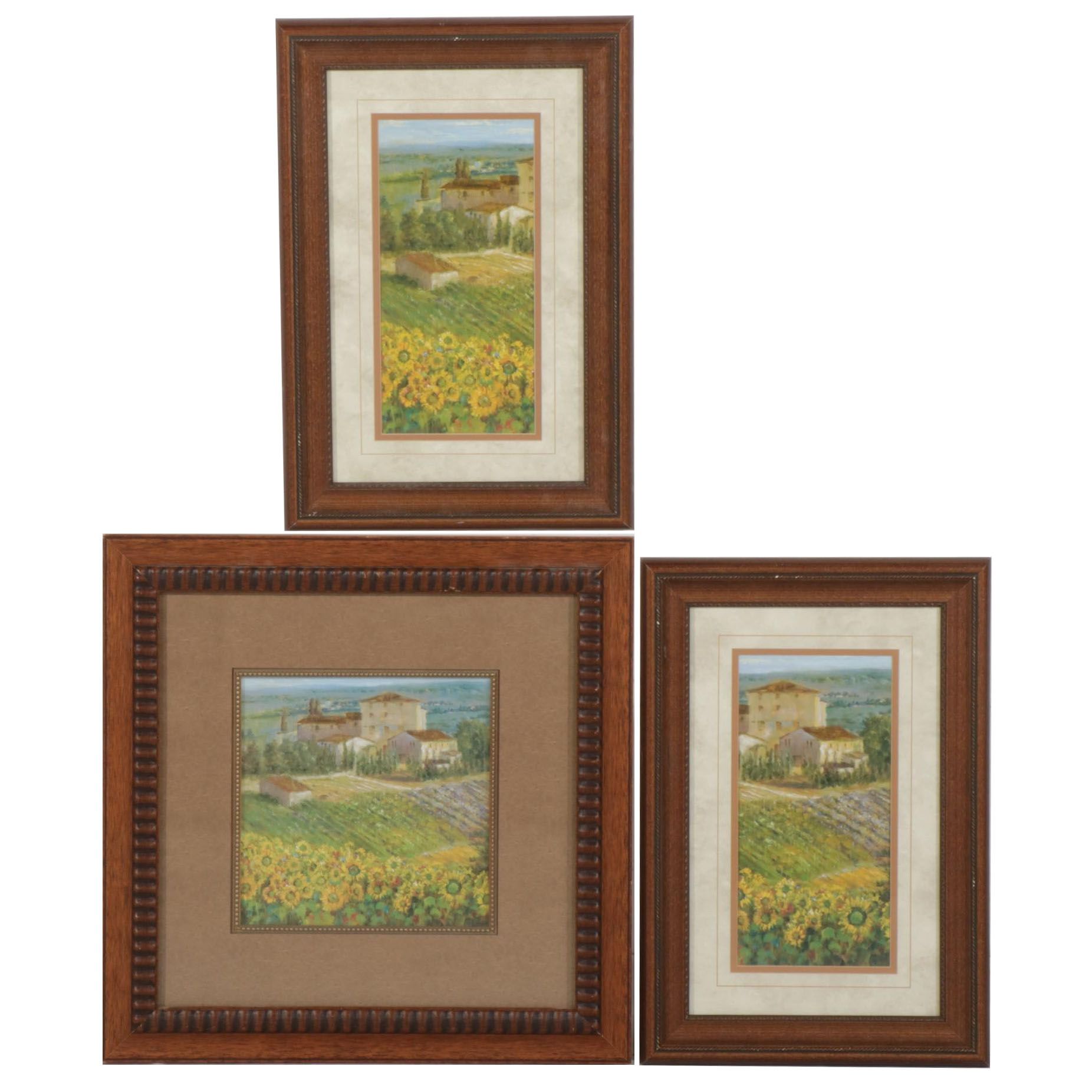 Offset Lithographs After Michael Longo "Provencal Village III," 21st Century