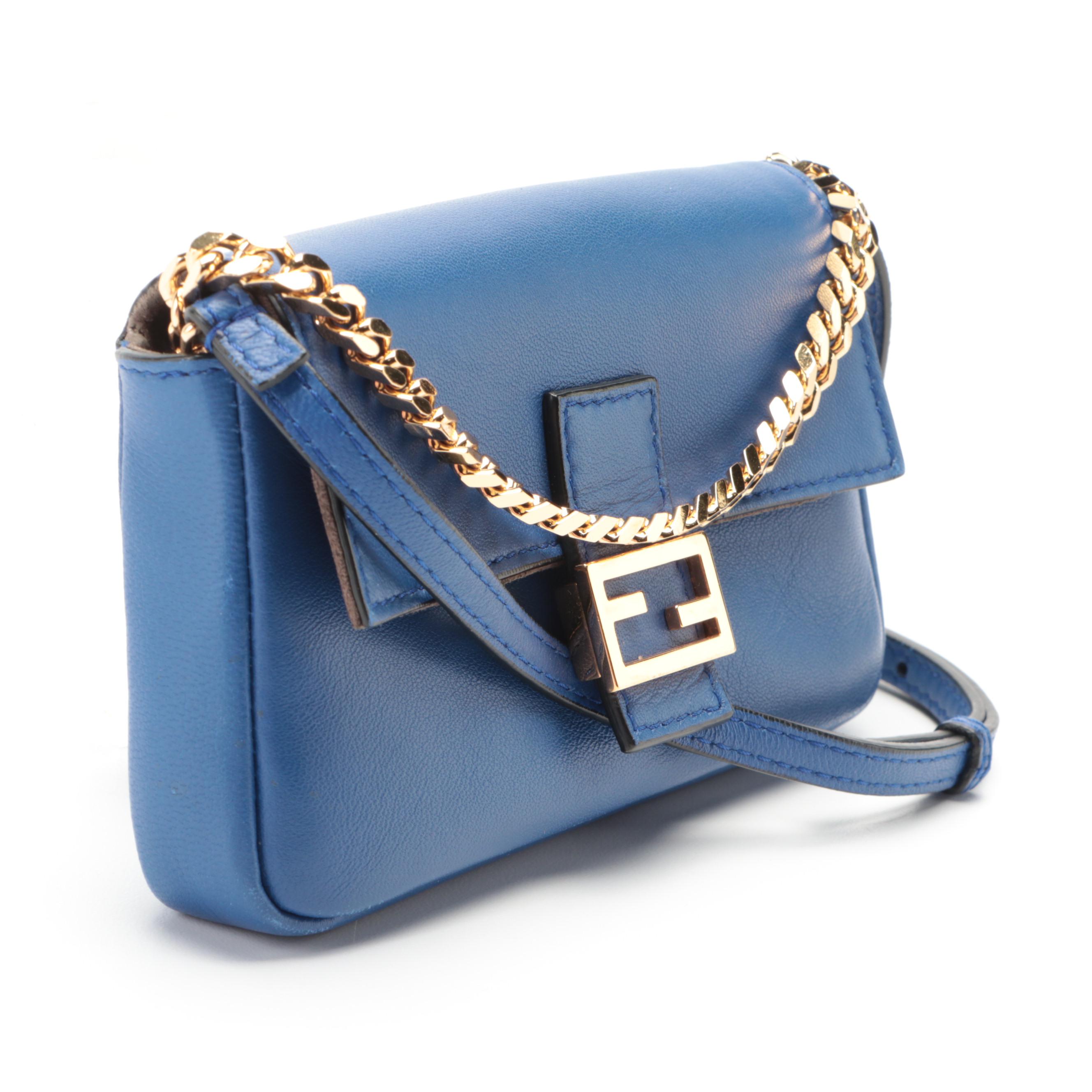 Fendi Leather Micro Baguette Bag
