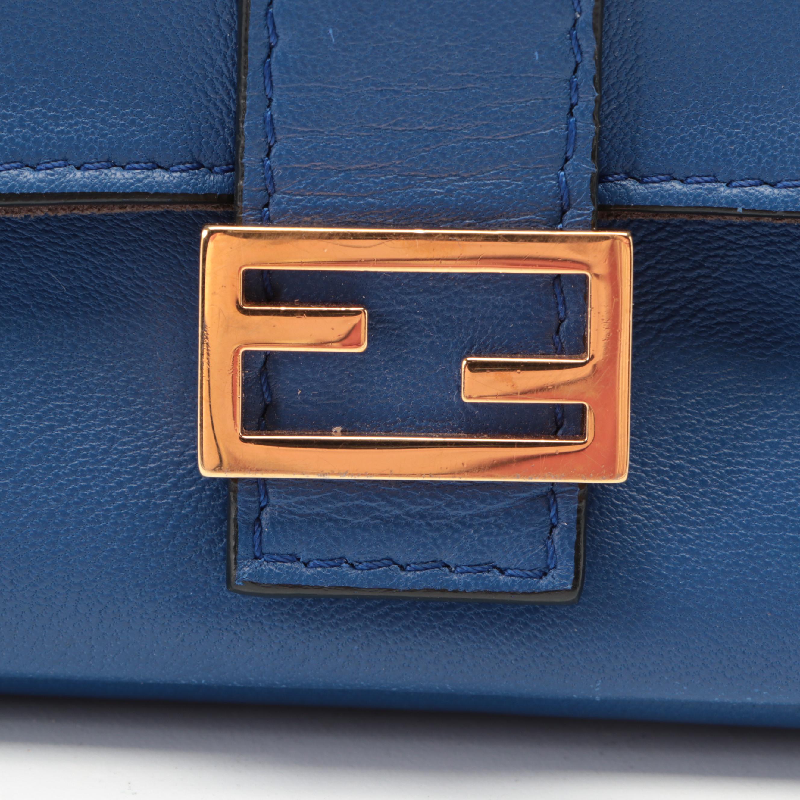 Fendi Leather Micro Baguette Bag