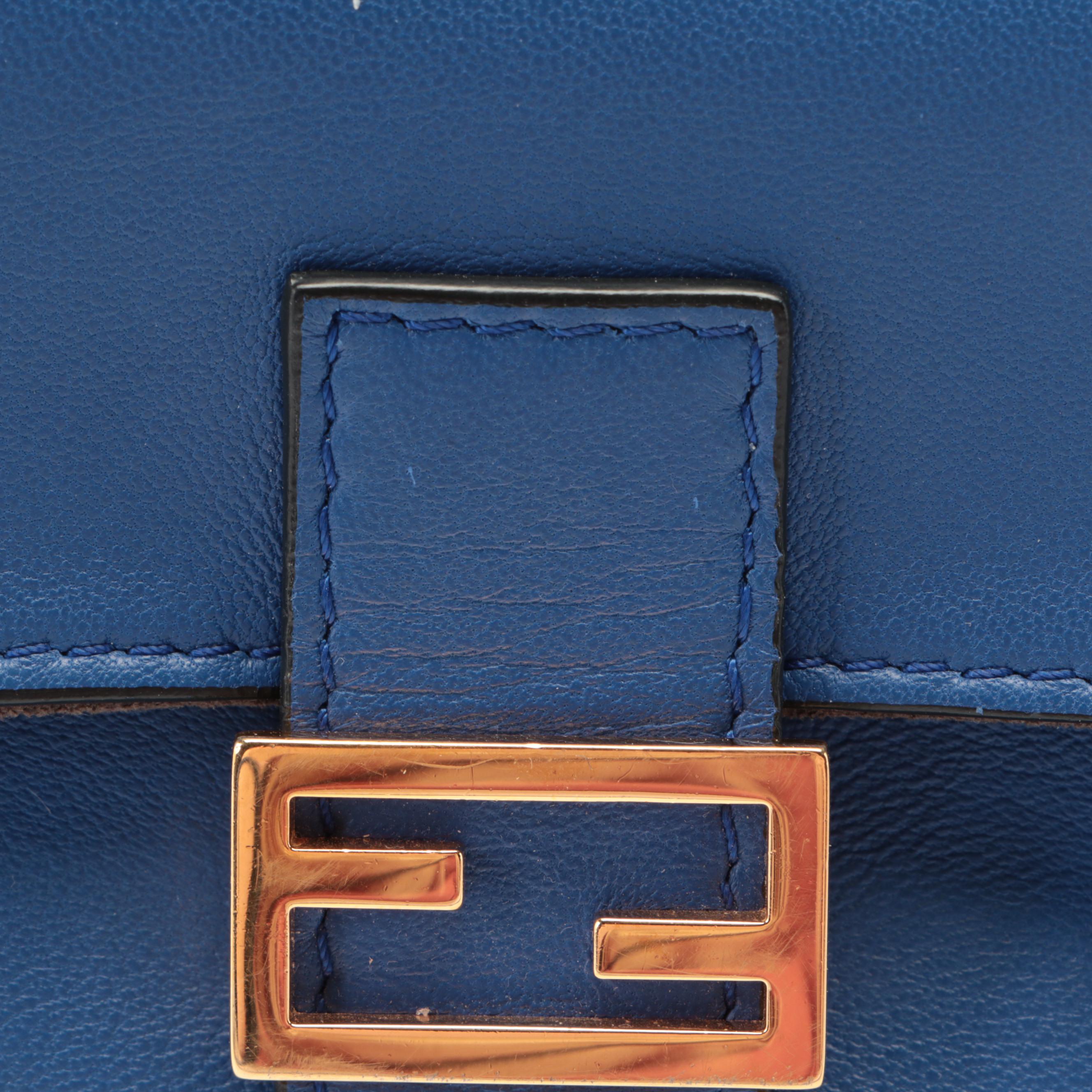 Fendi Leather Micro Baguette Bag