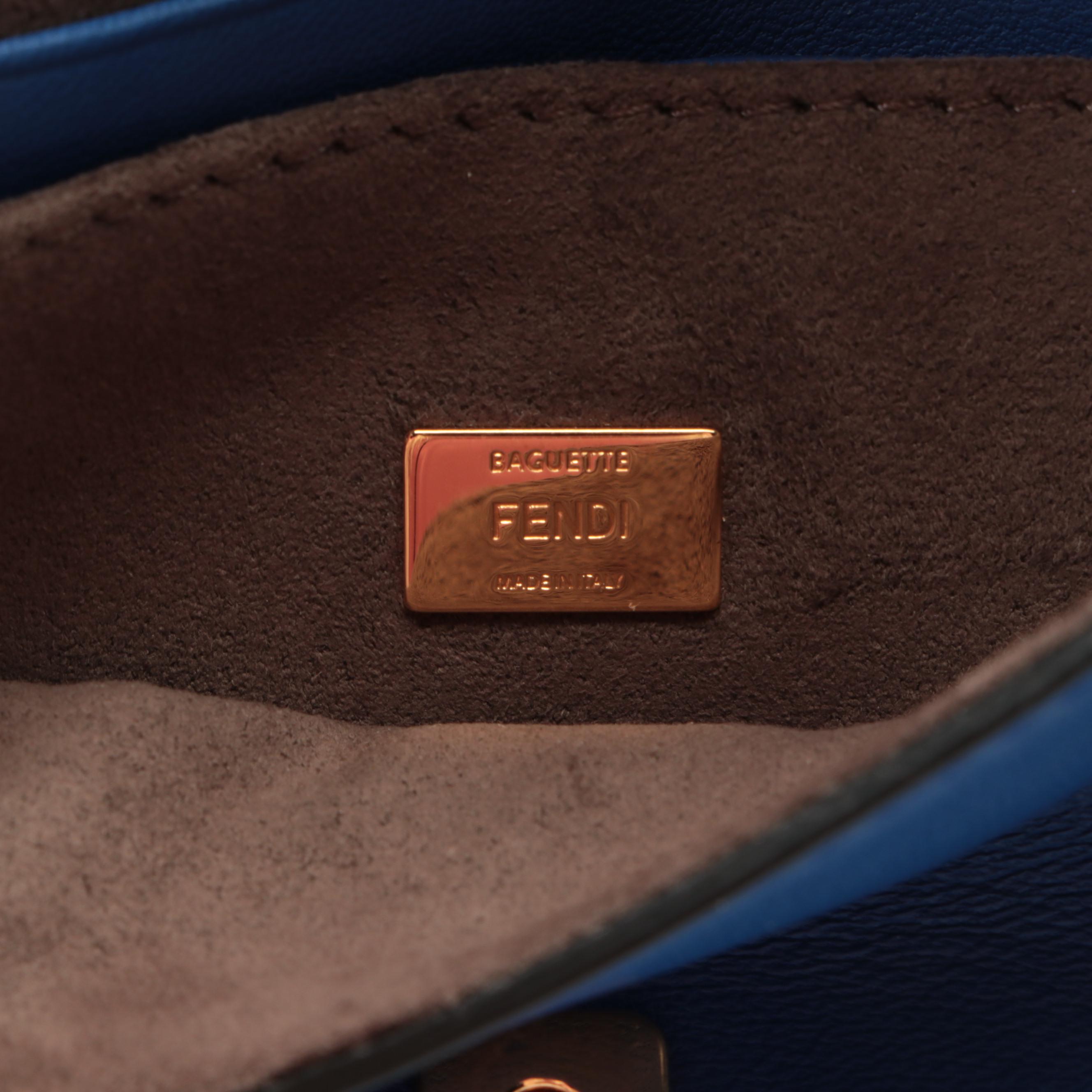 Fendi Leather Micro Baguette Bag