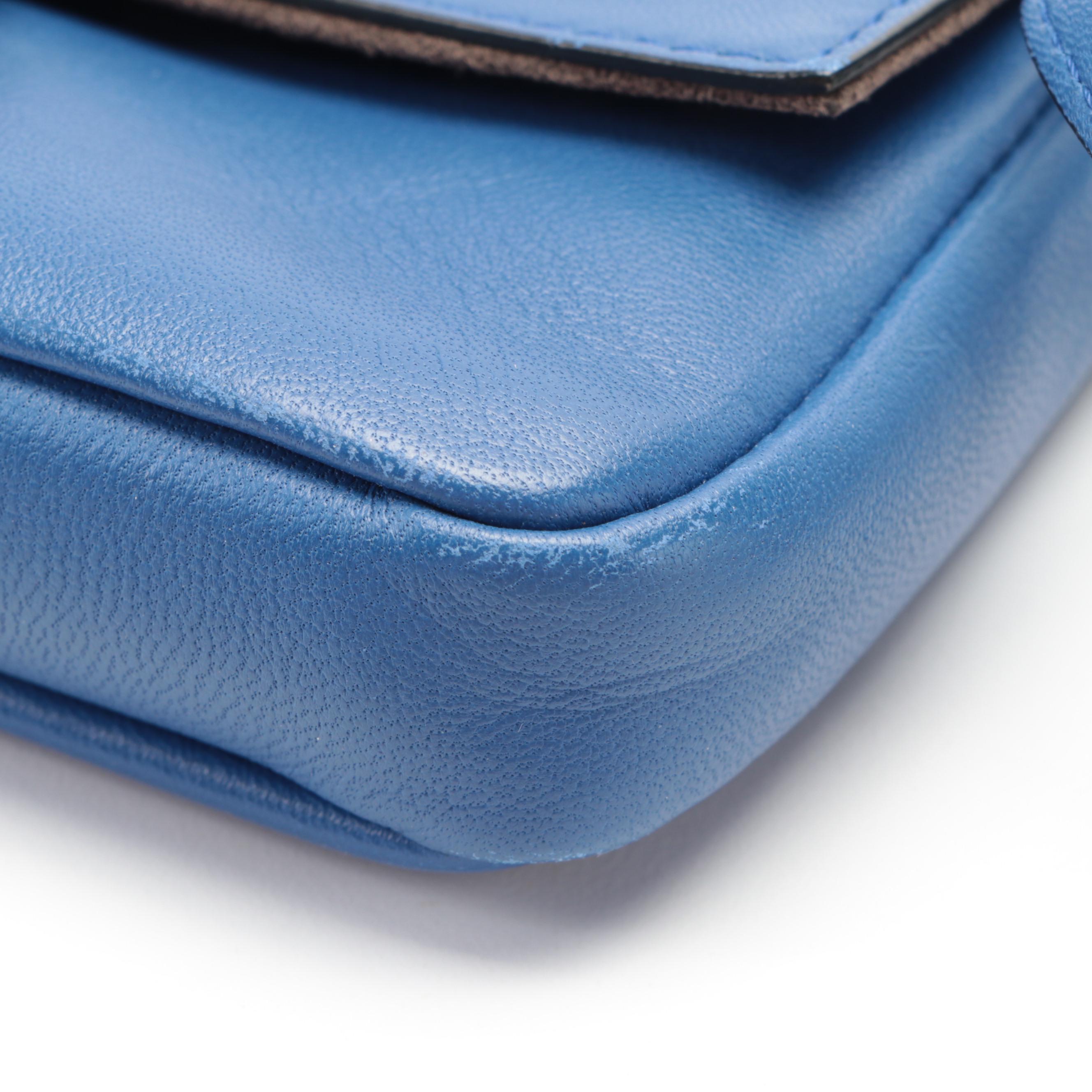 Fendi Leather Micro Baguette Bag