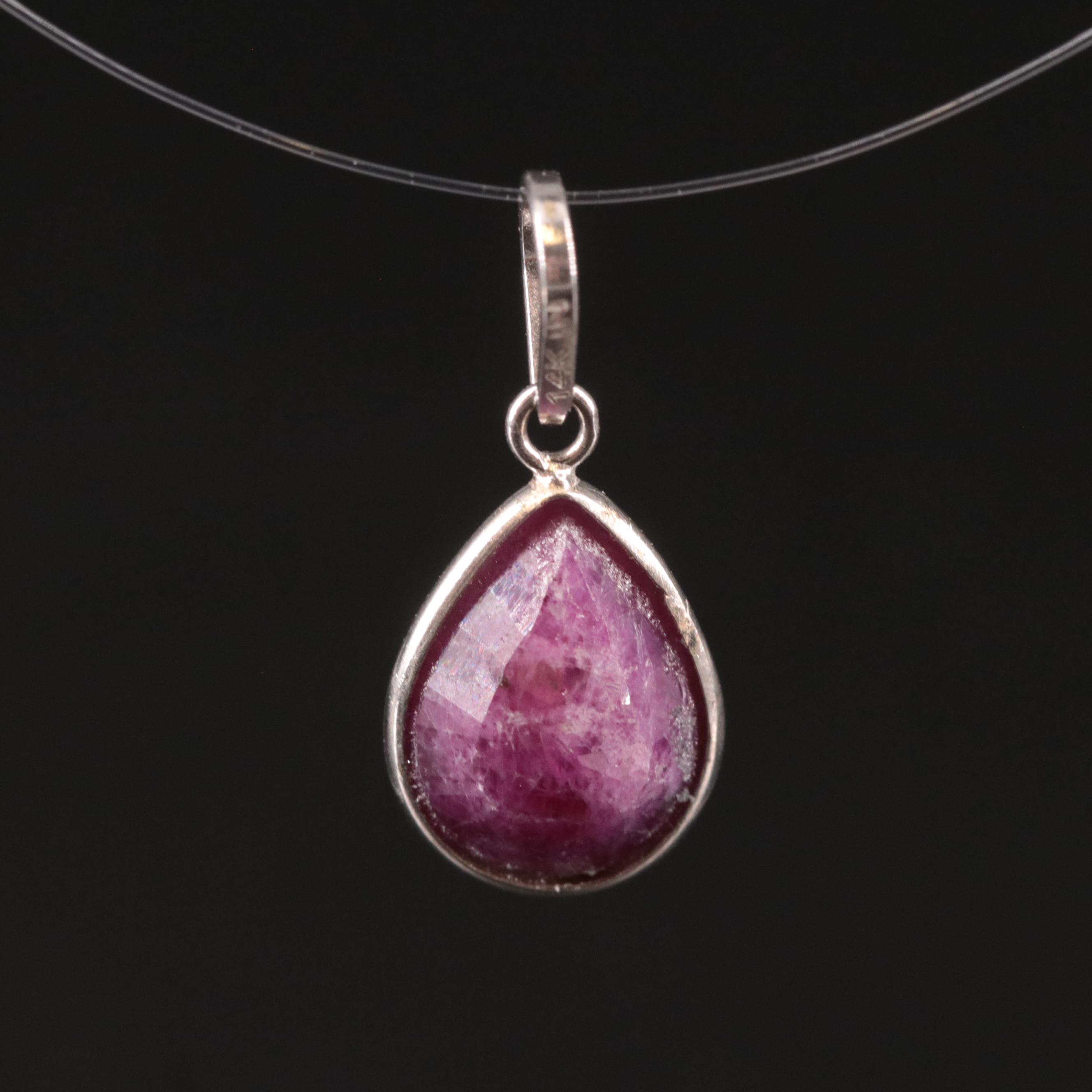 14K Filled Corundum Pendant