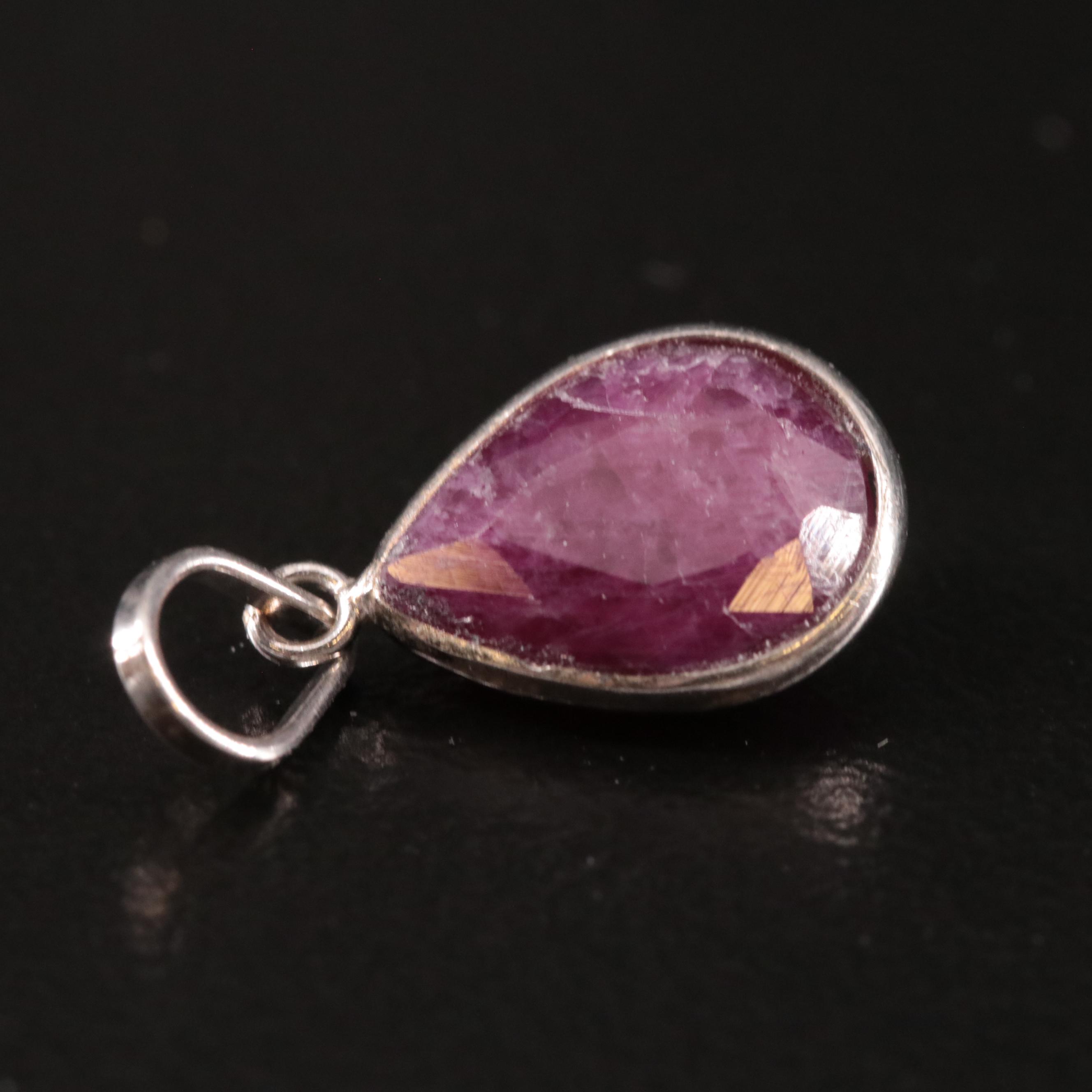 14K Filled Corundum Pendant