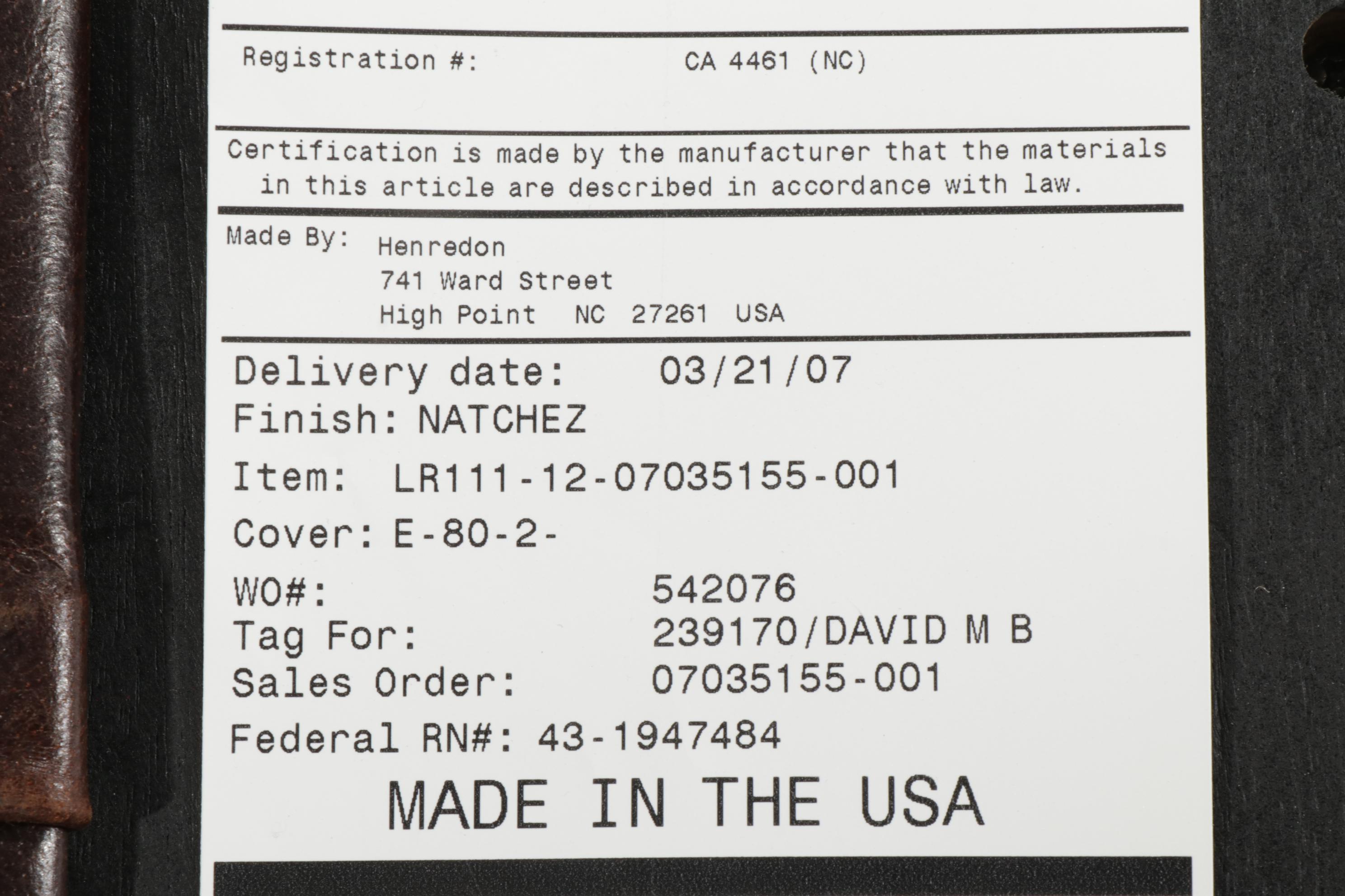 Henredon for Ralph Lauren Home Button-Tufted Leather Bed