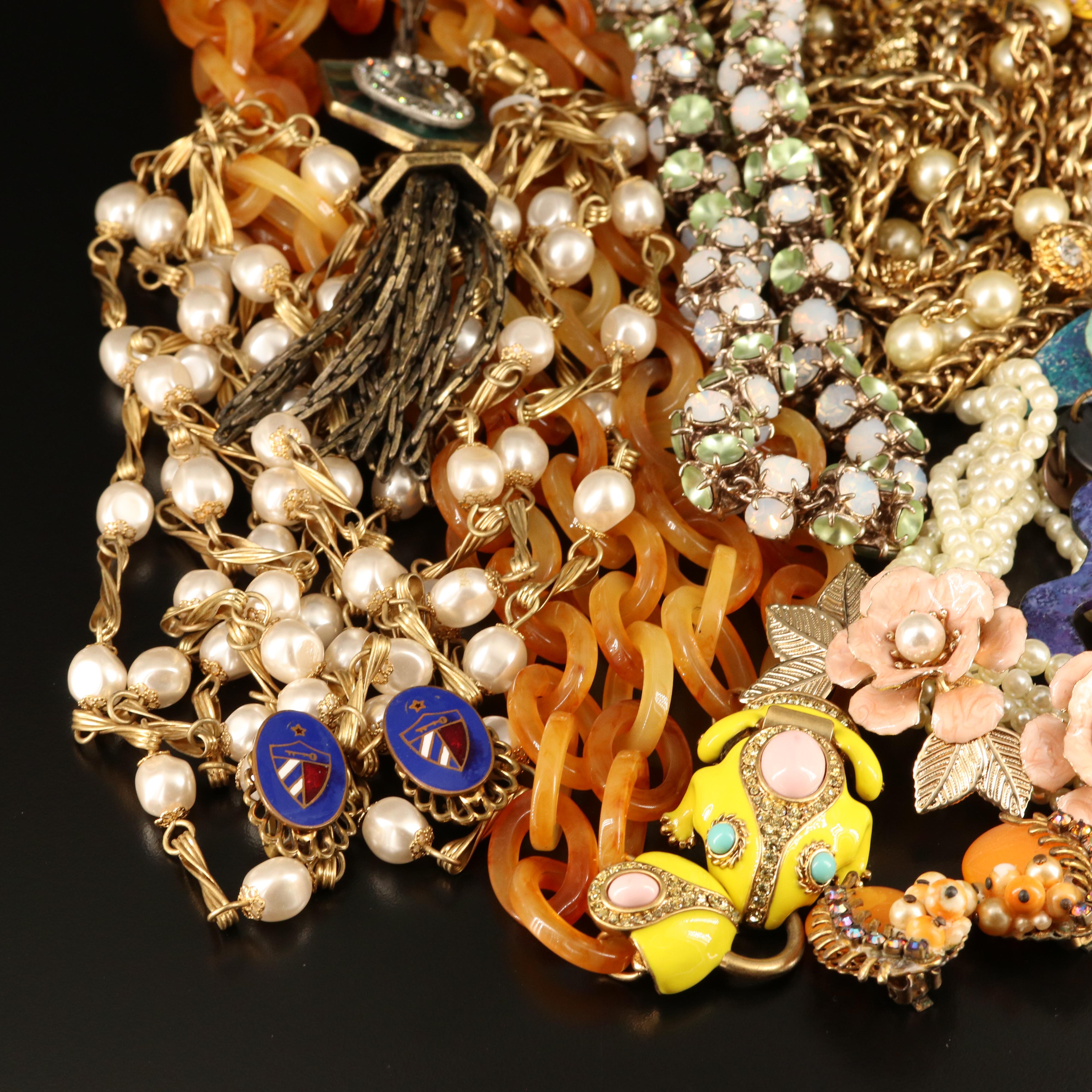 Mother-of-Pearl, Rhinestones and Trifari Featured in Jewelry Collection