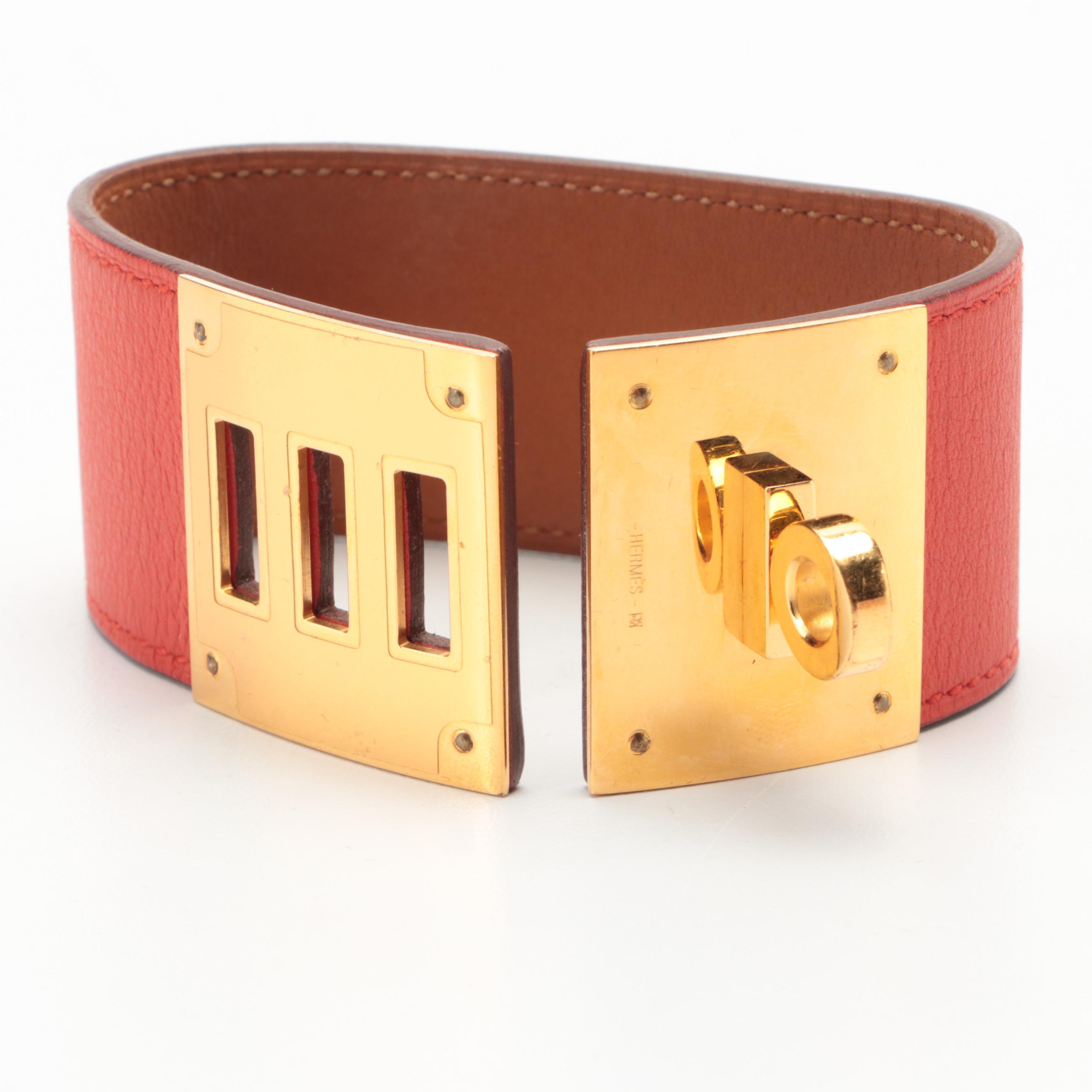 Hermès Kelly Dog Bracelet in Leather