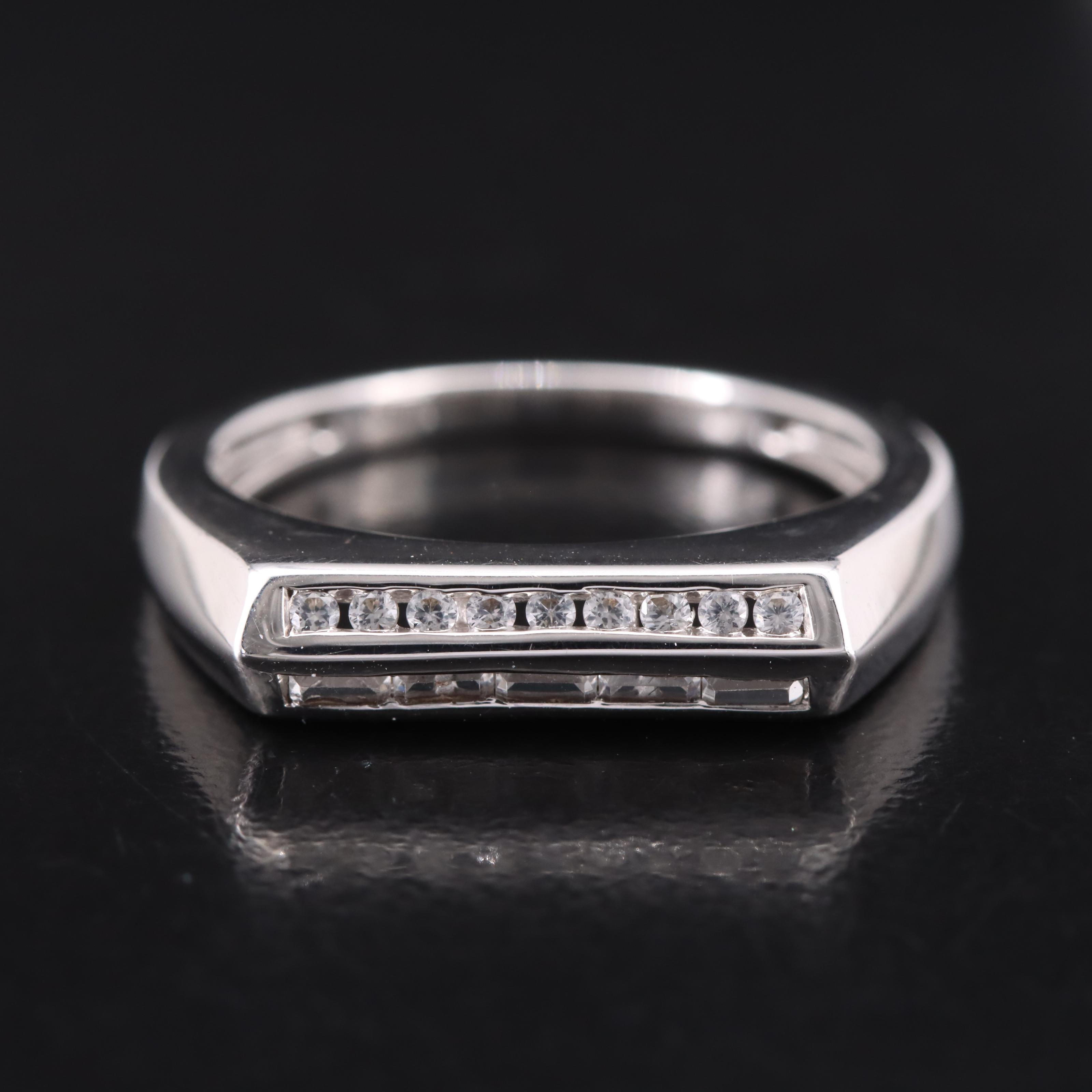 Sterling White Sapphire Band