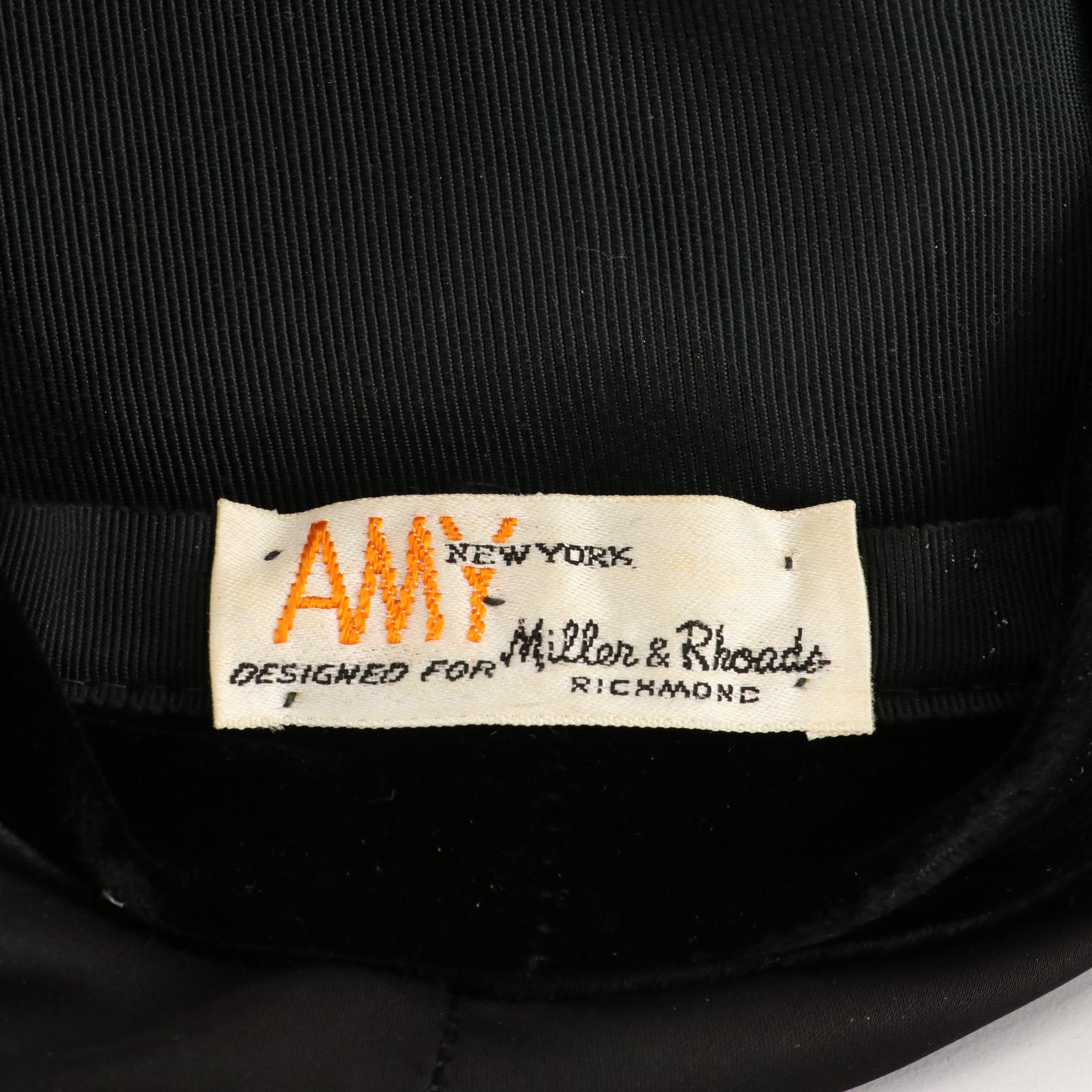 Hattie Carnegie, Sara Sue, MariDa, Amy, and Other Vintage Velvet and Straw Hats