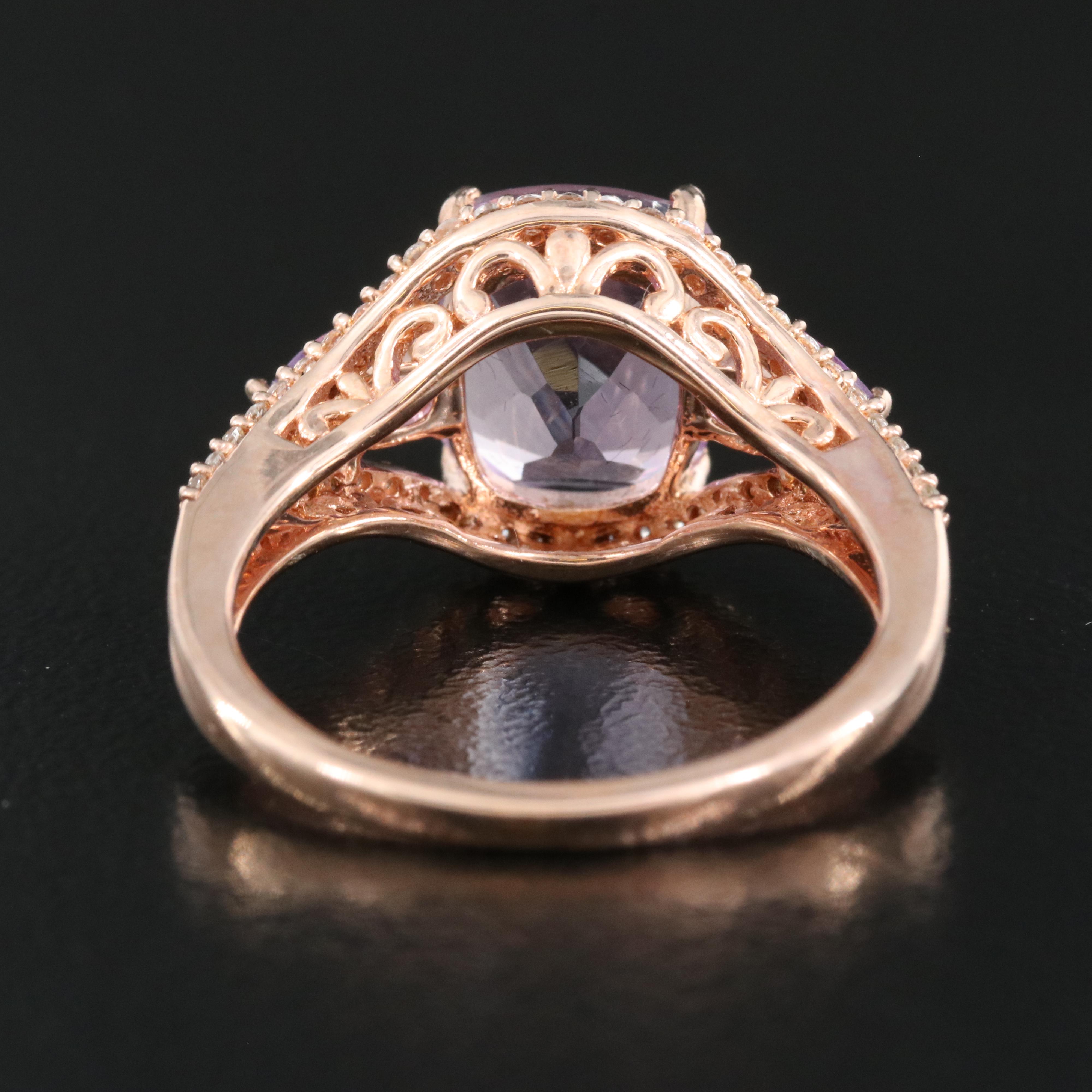 Sterling Amethyst and Sapphire Ring