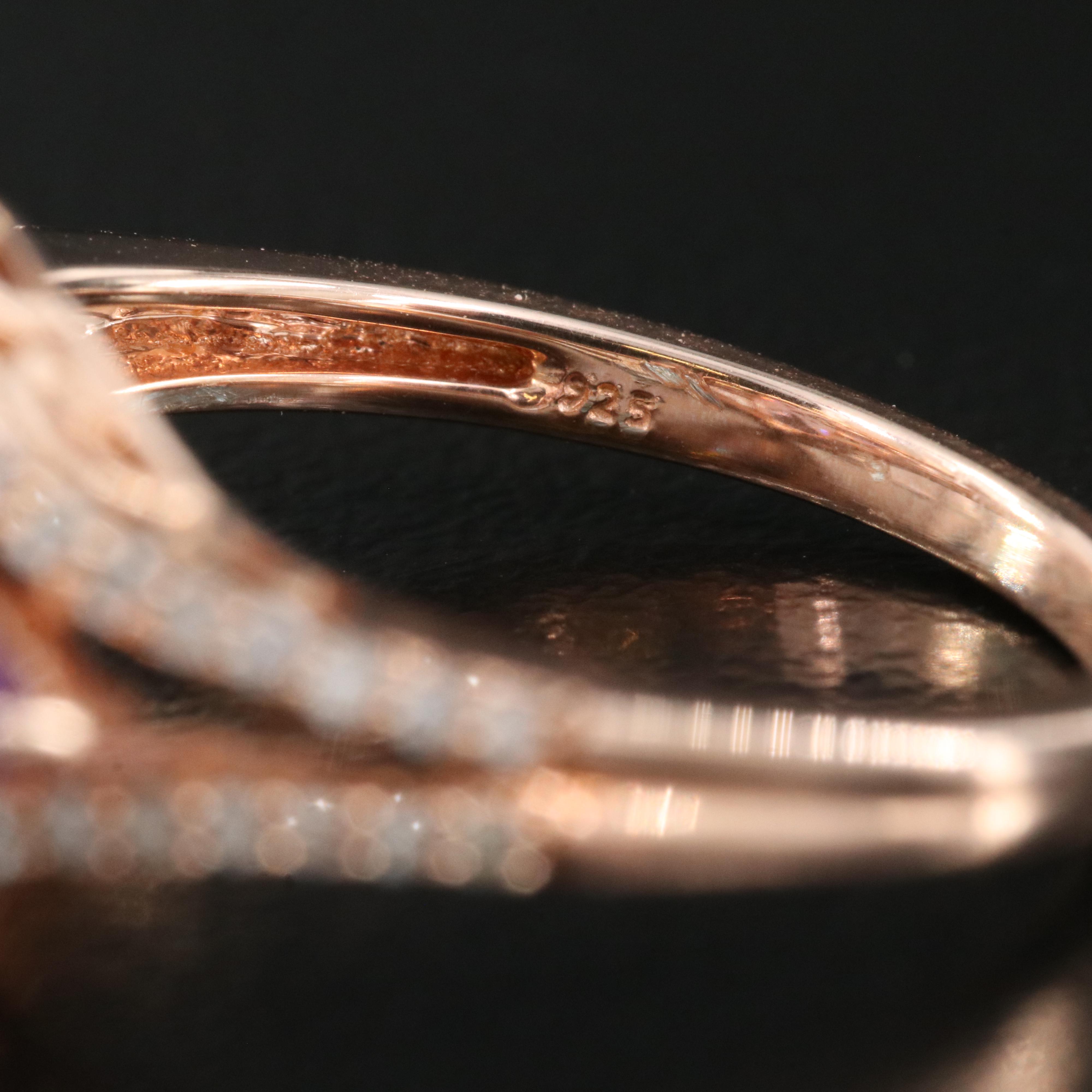 Sterling Amethyst and Sapphire Ring