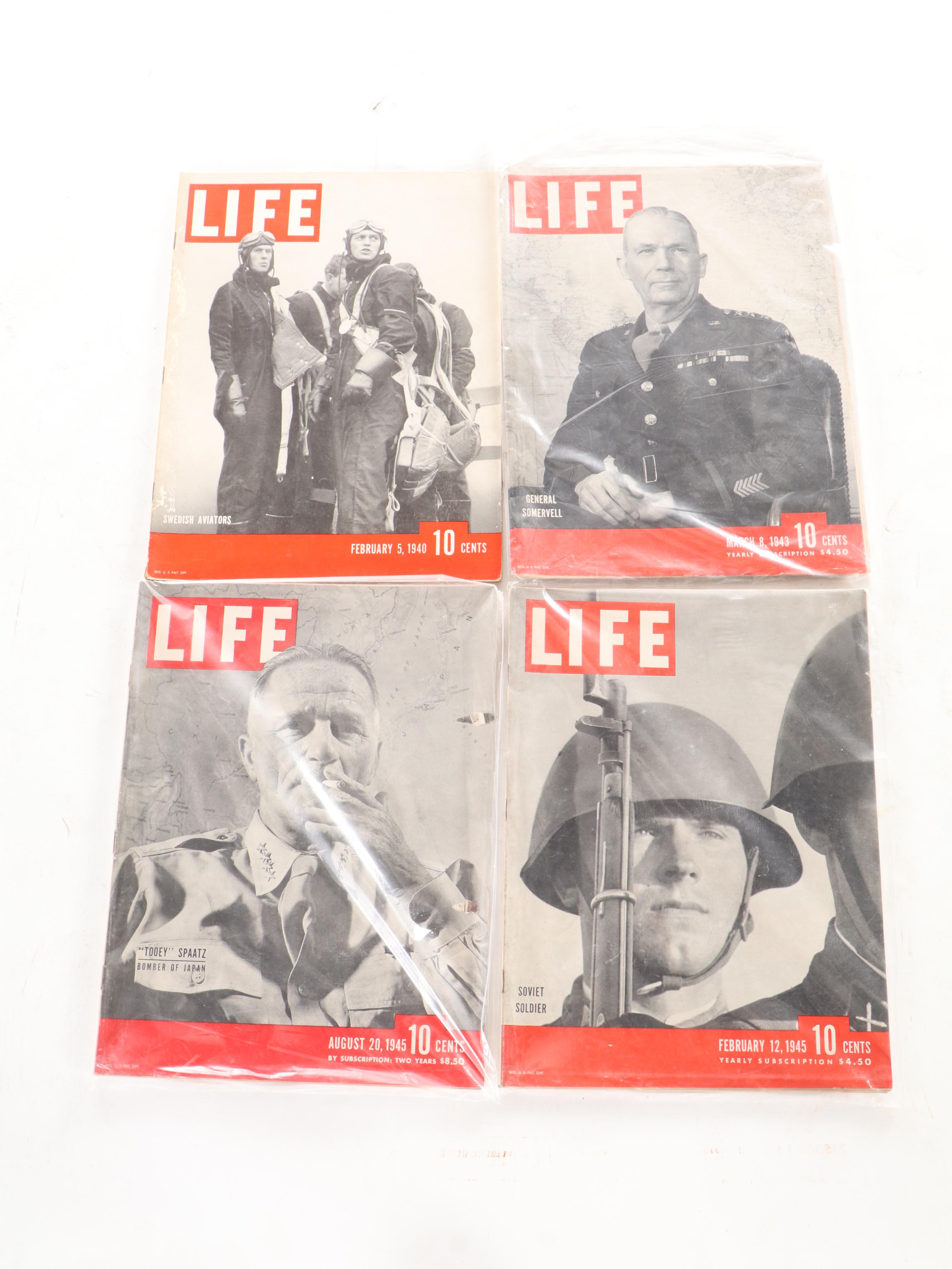 "LIFE" Magazine Collection Featuring World War II and More, 1940s