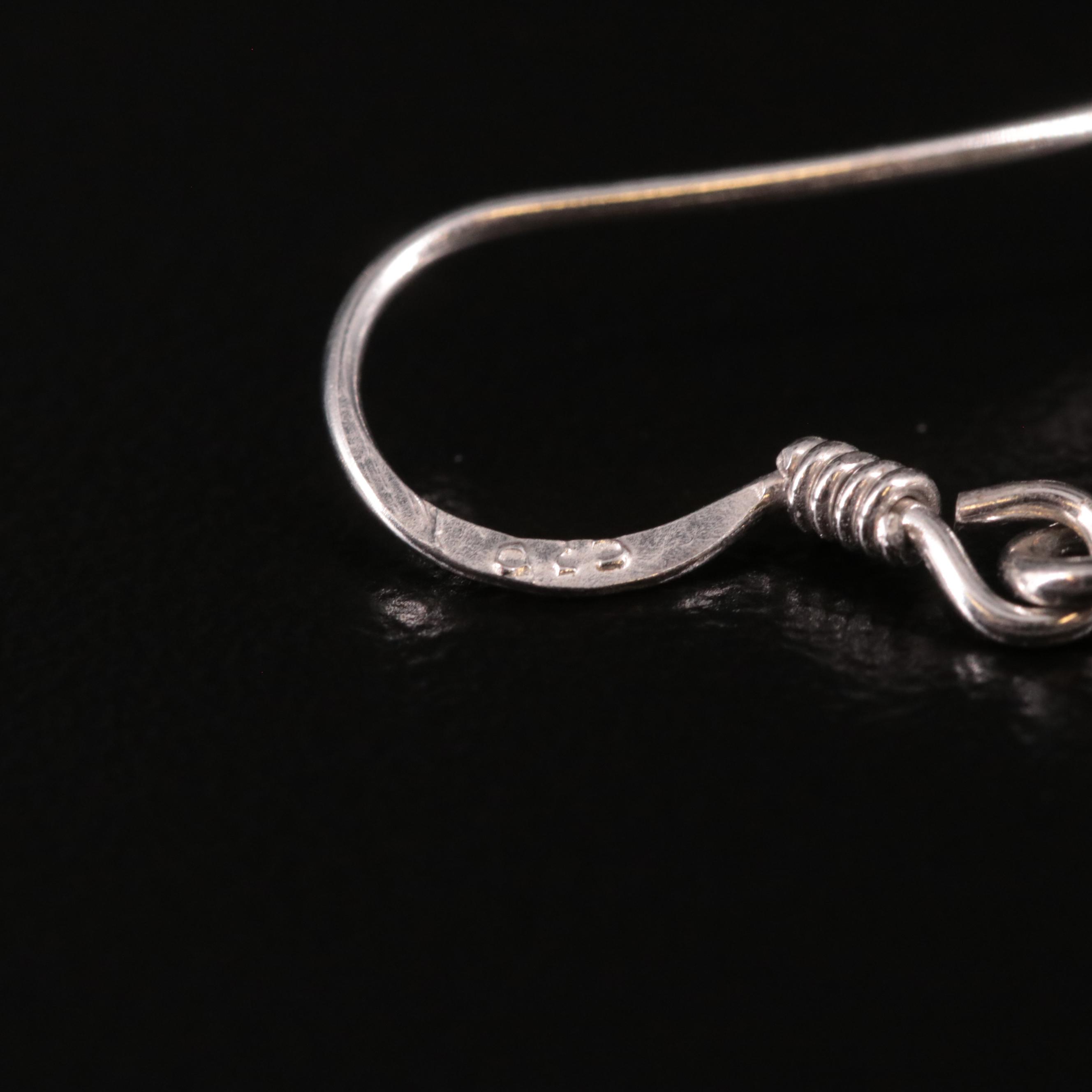 Sterling Silver Citrine Drop Earrings