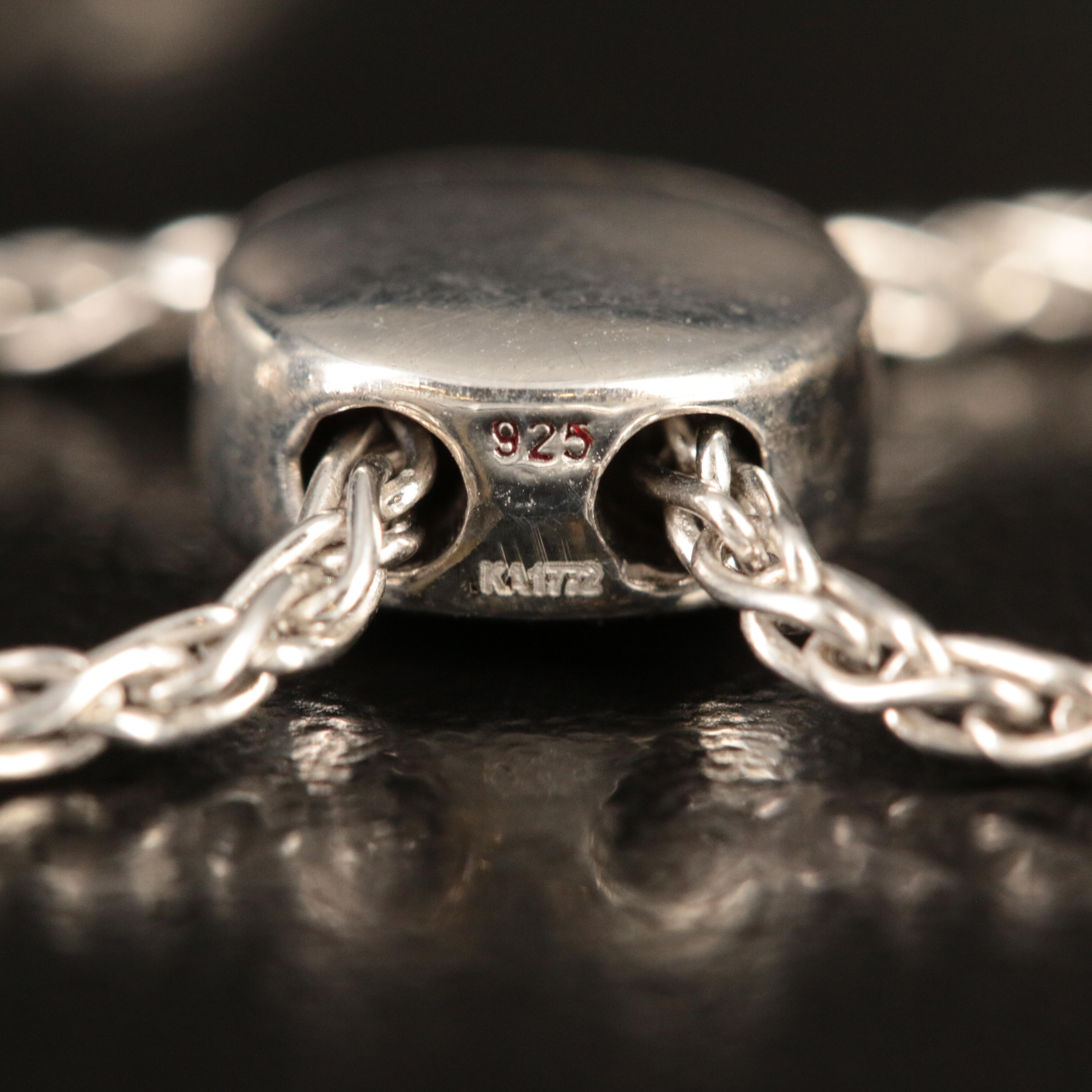 Sterling Blue and White Sapphire Bolo Bracelet