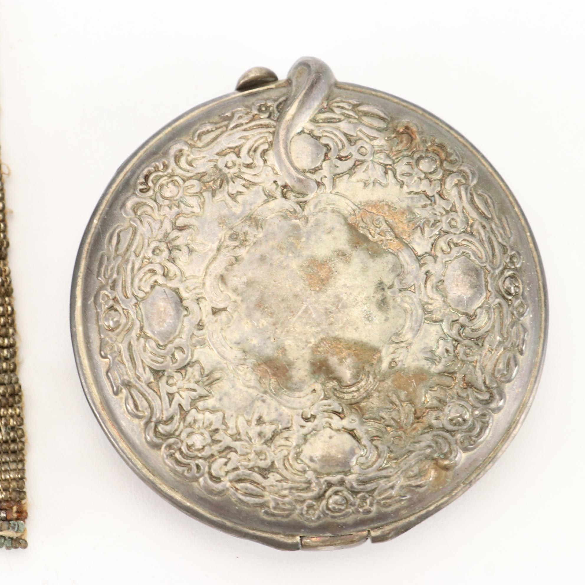 Beaded Frame Bag with Compact Mirrors