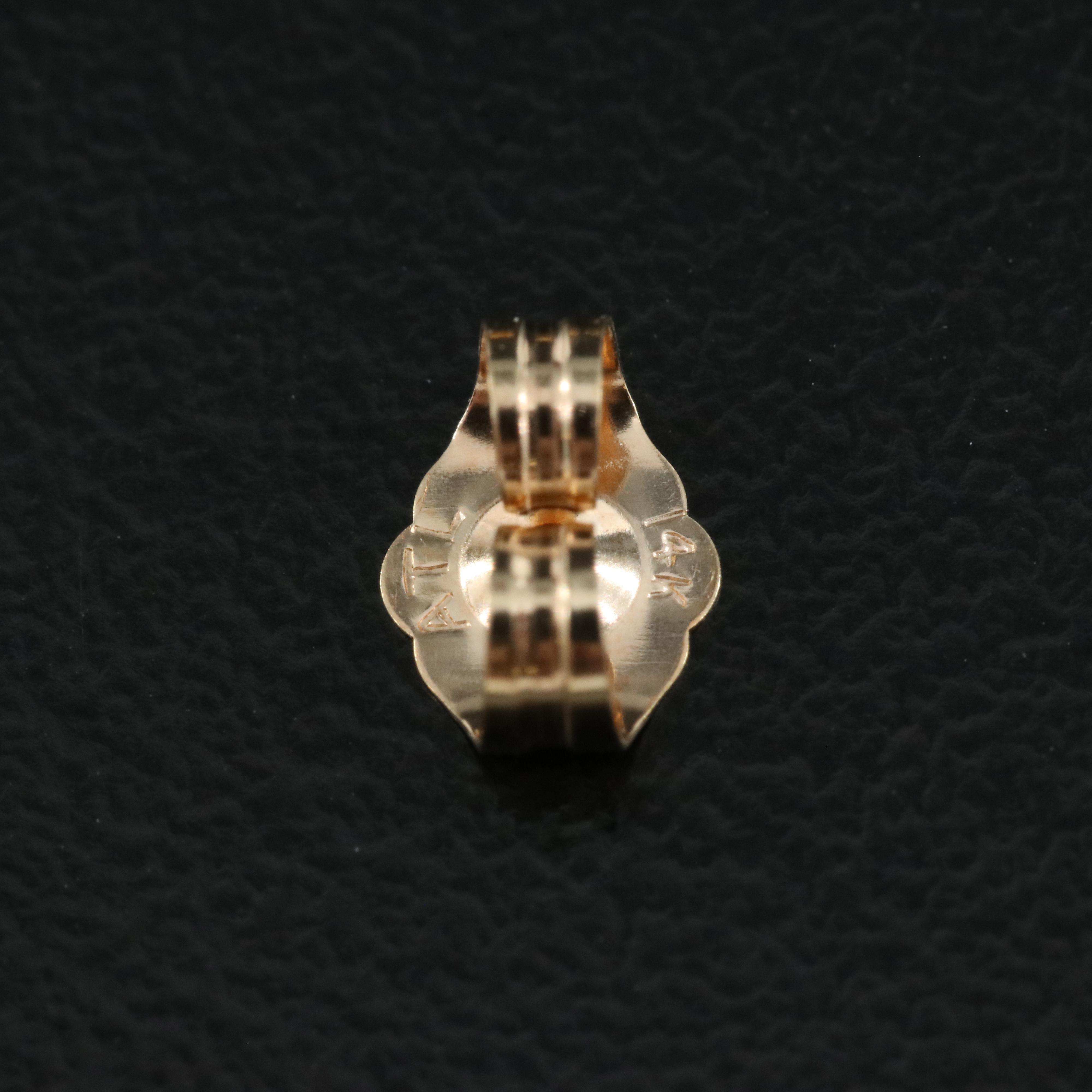 14K Fluted Half Hoop Earrings