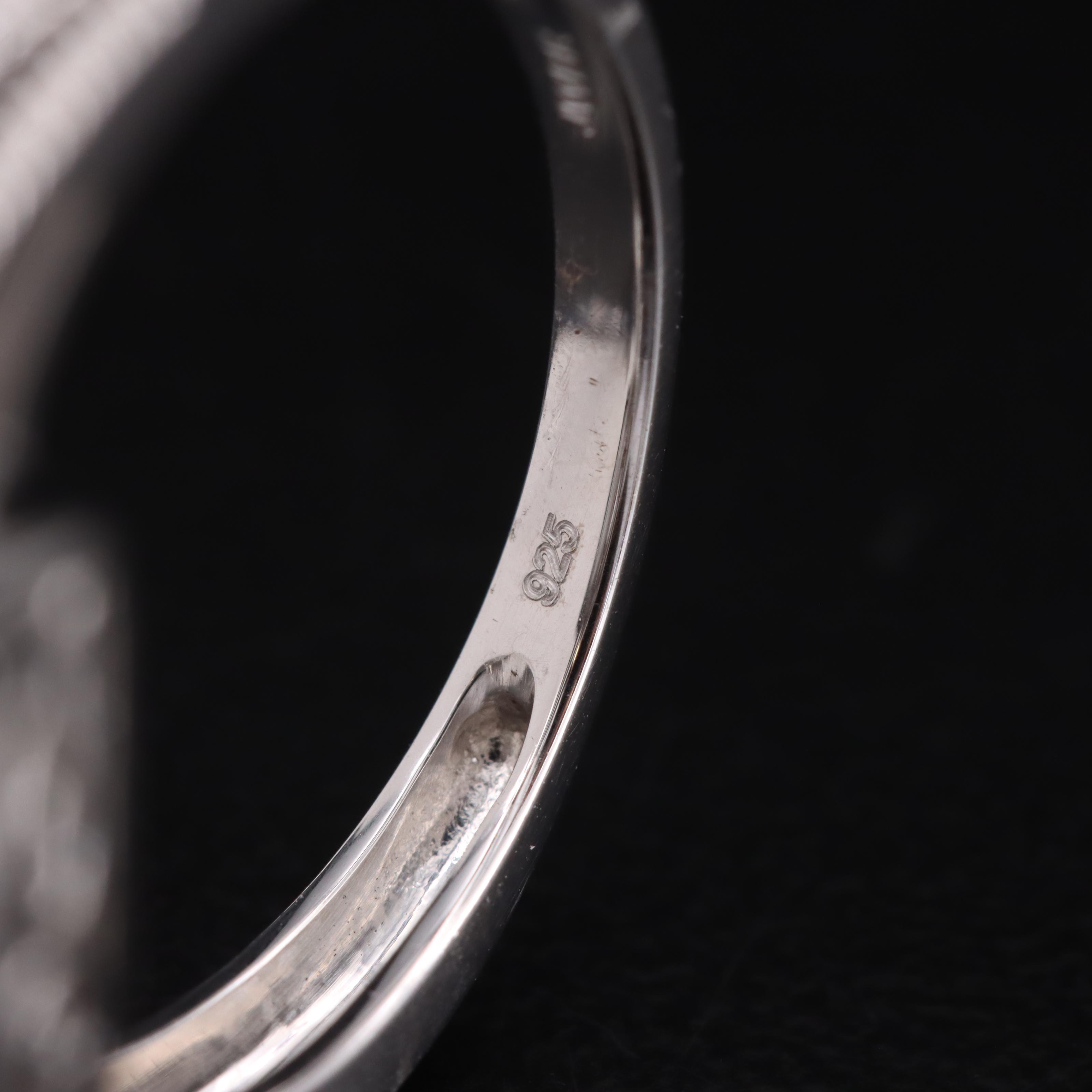 Sterling White Topaz and White Sapphire Shimmer Ring