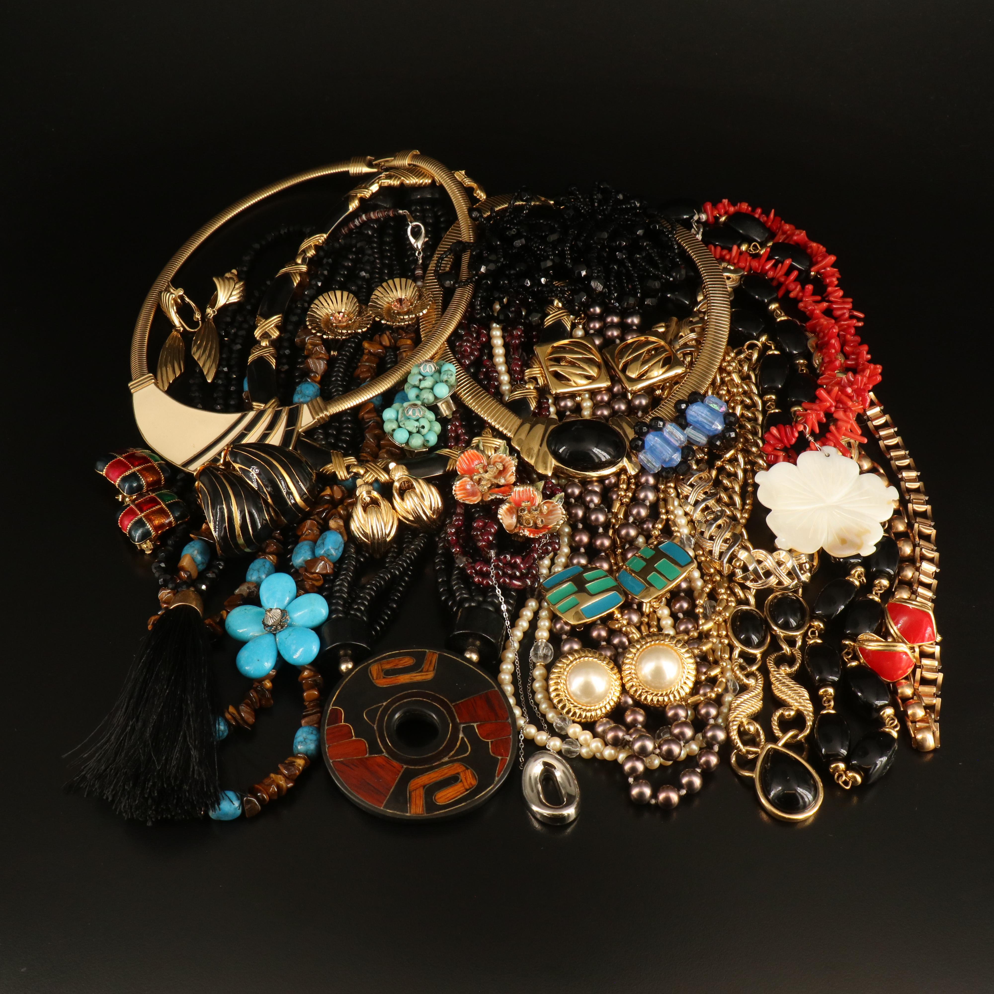 Sterling, Tiger's Eye, Coral and Mother-of-Pearl Featured in Jewelry Collection